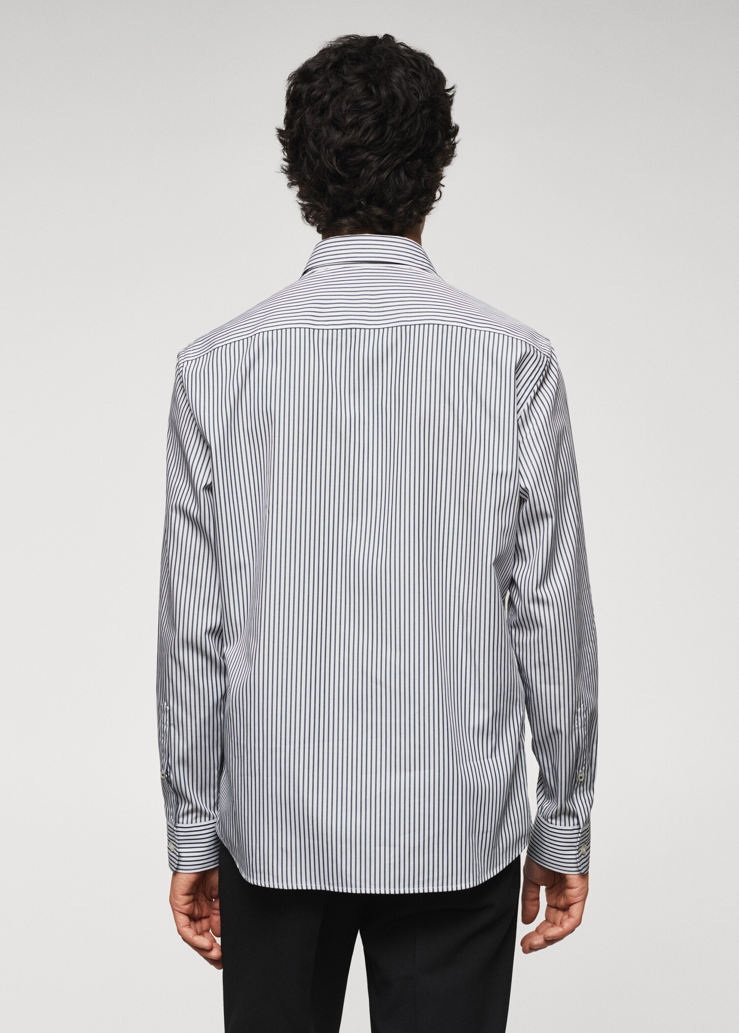 Camisa slim fit algodón rayas - Reverso del artículo