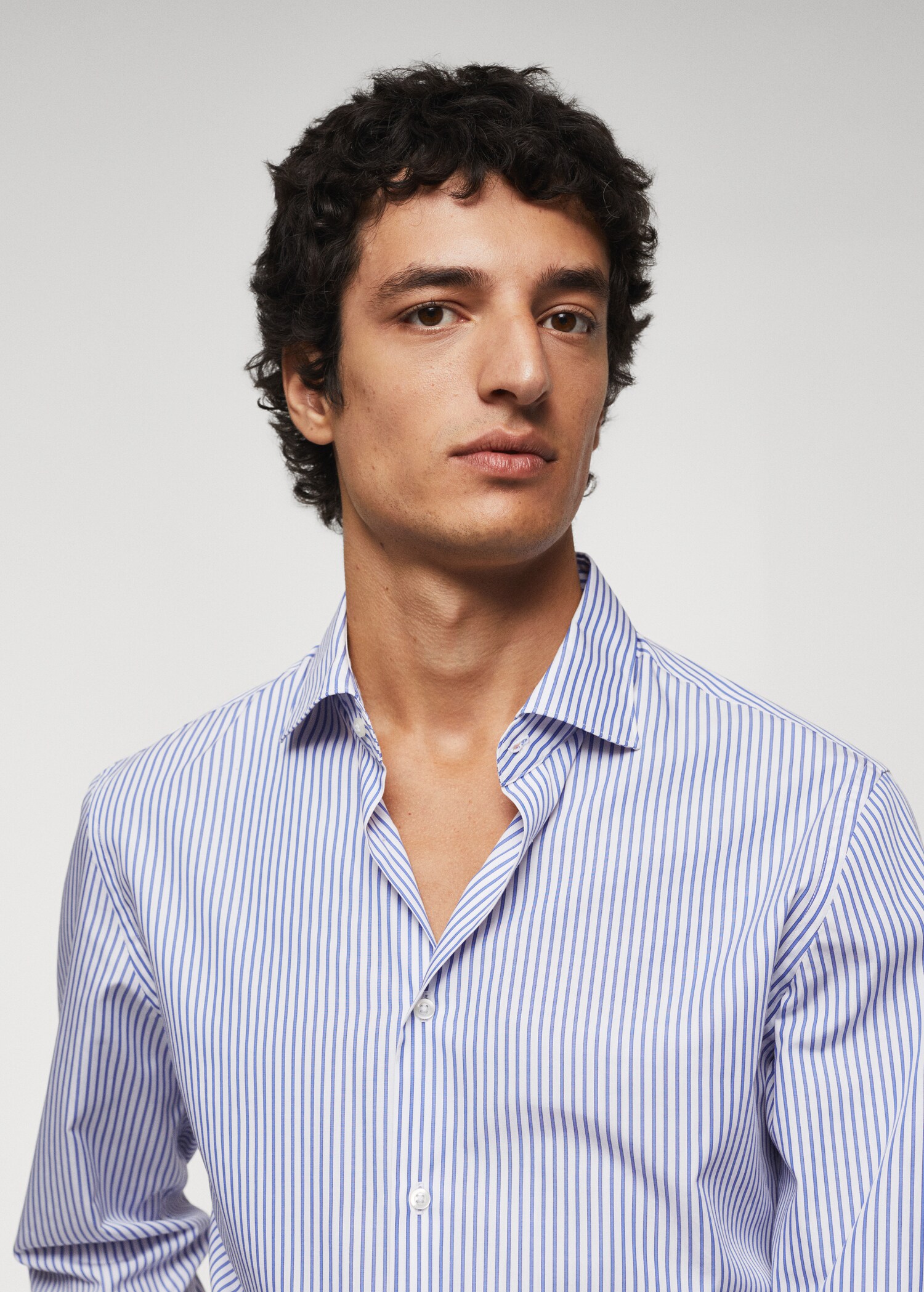 Camisa slim fit cotó ratlles - Detall de l'article 1