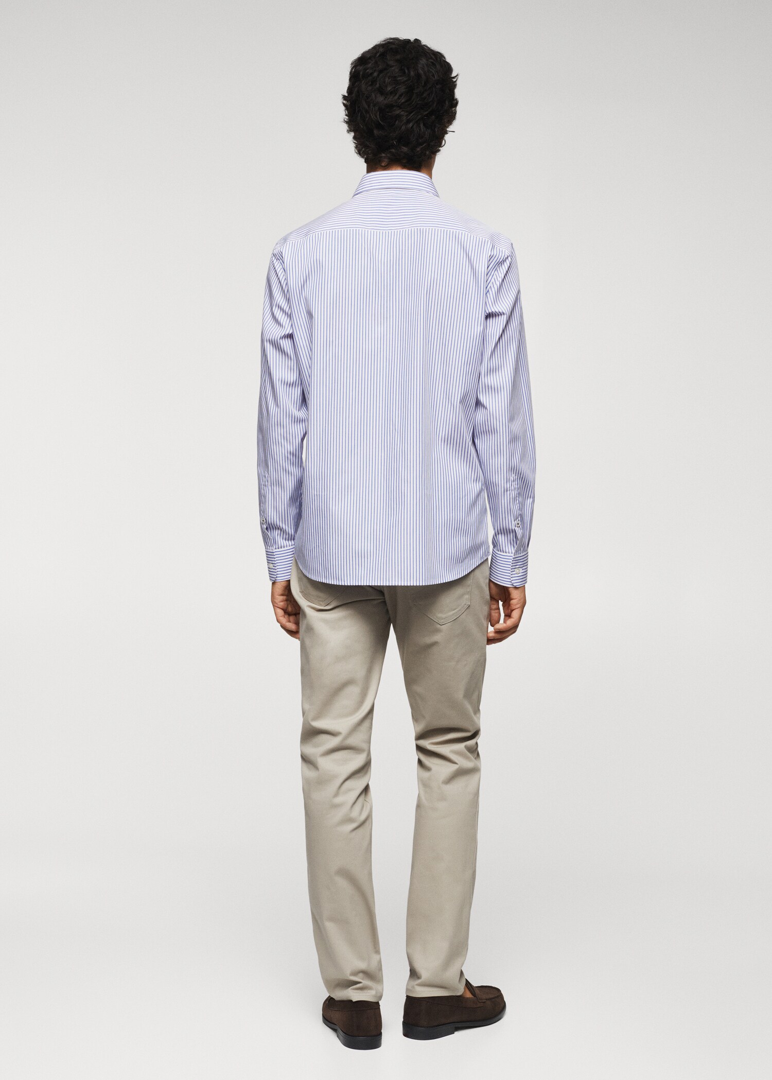Camisa slim fit algodón rayas - Reverso del artículo