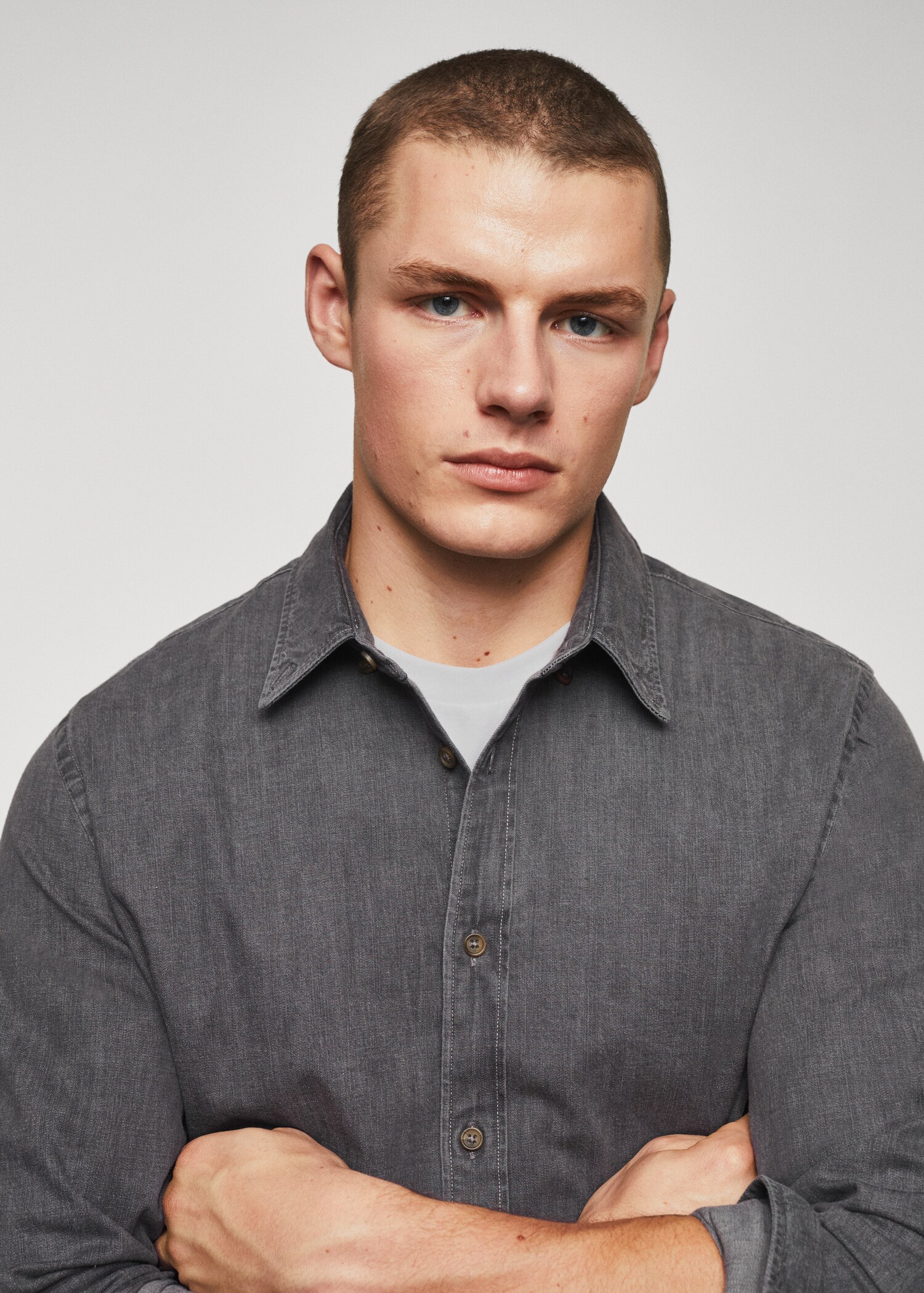 Jeansskjorta slim fit - Detaljer om artikeln 1