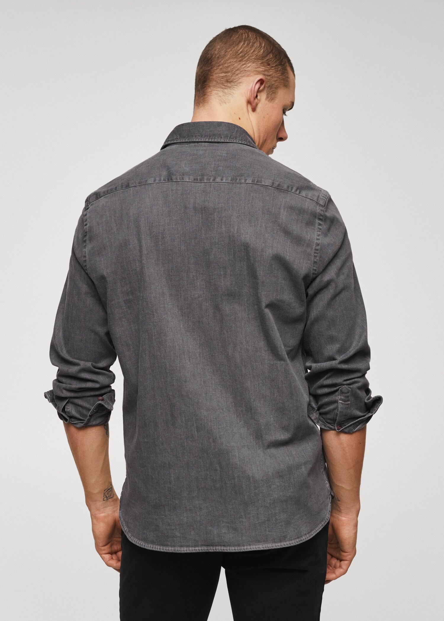 Jeansskjorta slim fit - Artikelns baksida