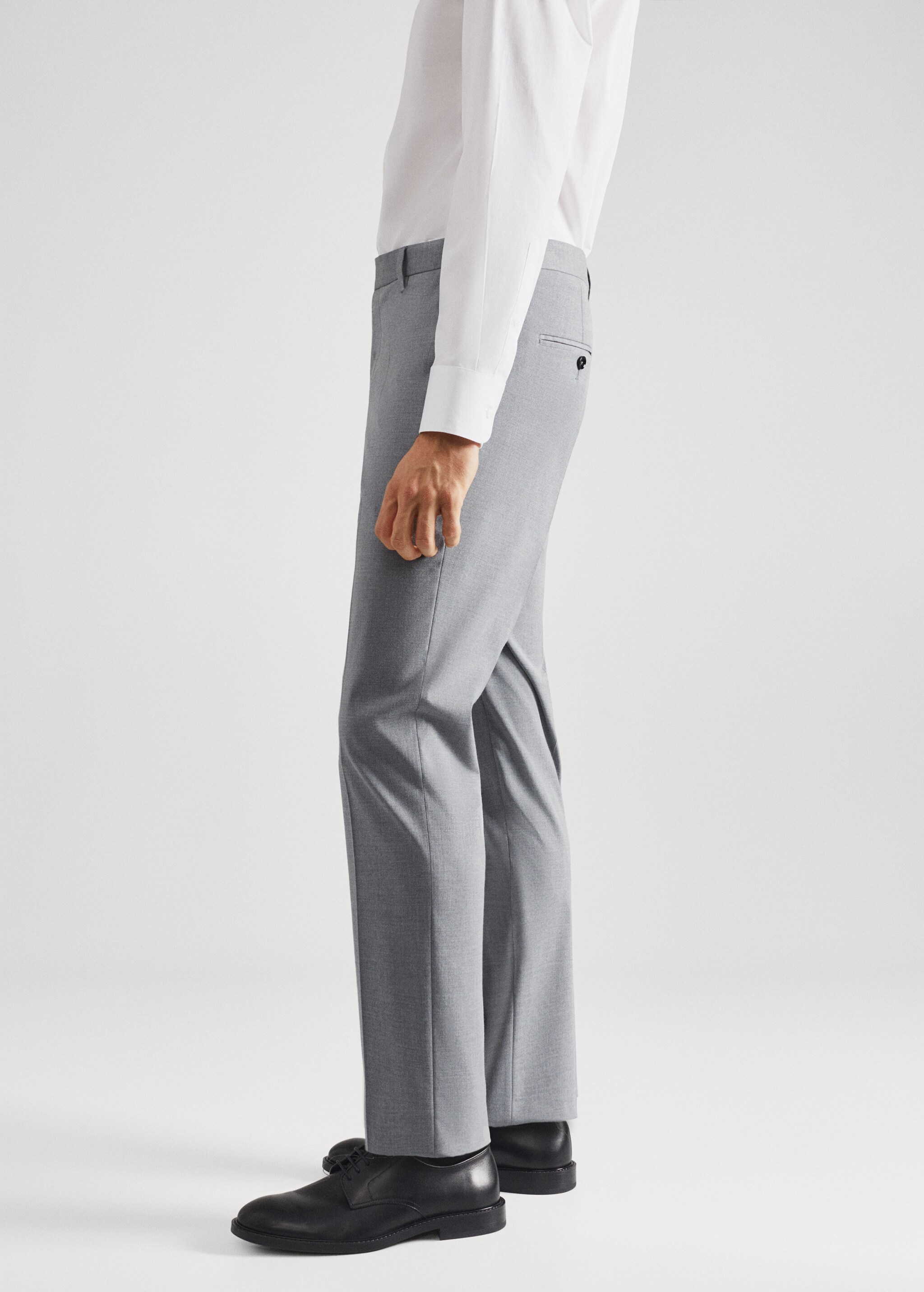 Slim fit check suit trousers - Details of the article 6