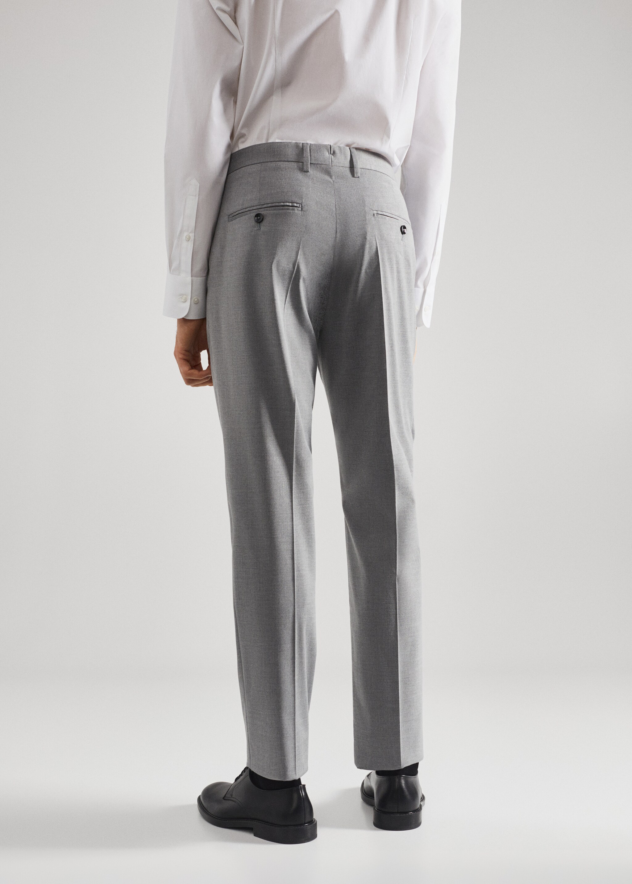 Slim fit check suit trousers - Reverse of the article