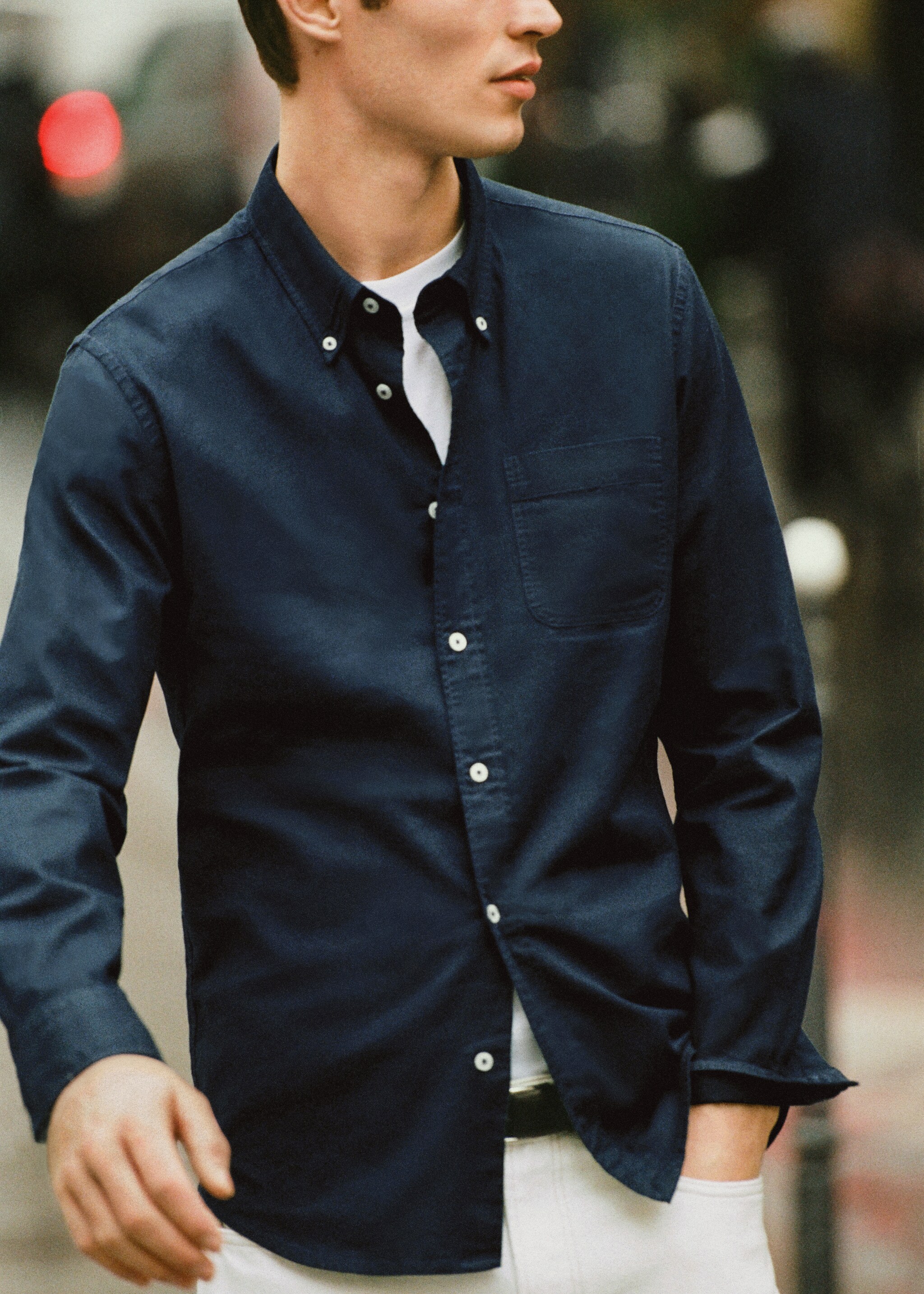 Regular fit Oxford cotton shirt - Details of the article 5