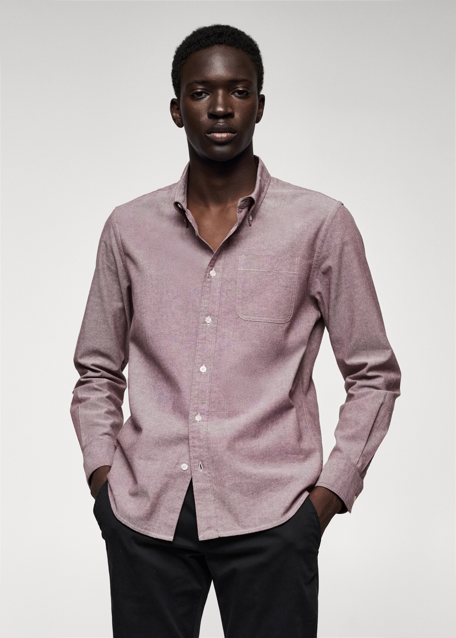 Regular fit Oxford cotton shirt - Medium plane