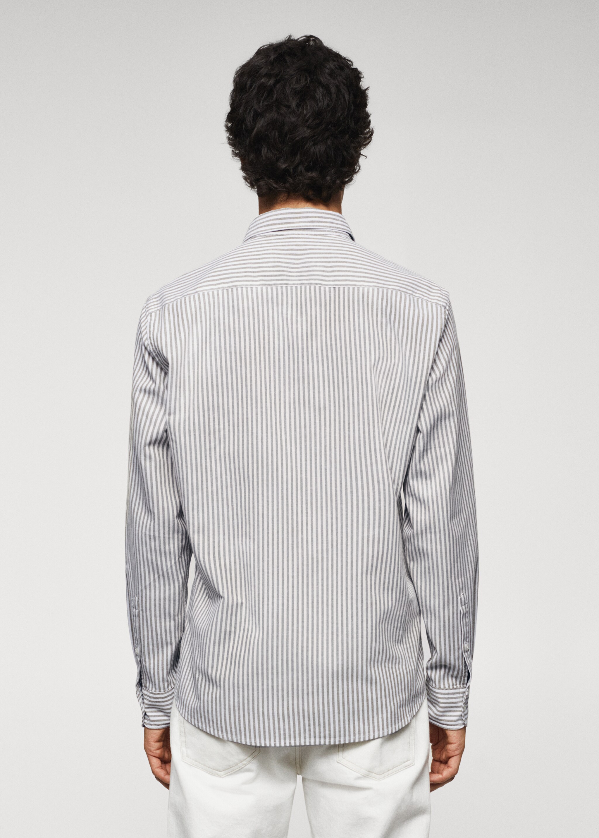 Regular-fit cotton striped shirt - Reverse of the article