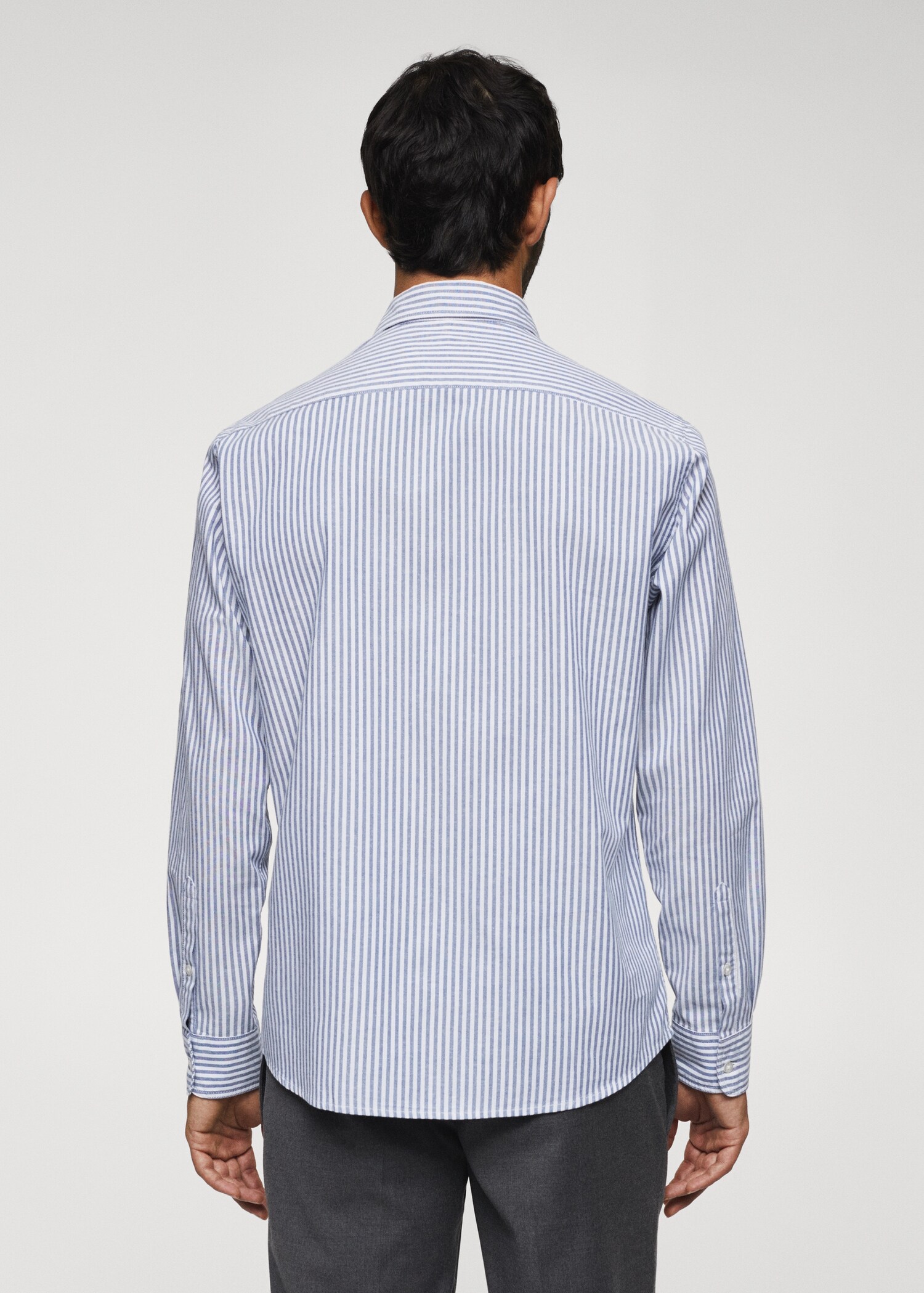 Regular-fit cotton striped shirt - Reverse of the article