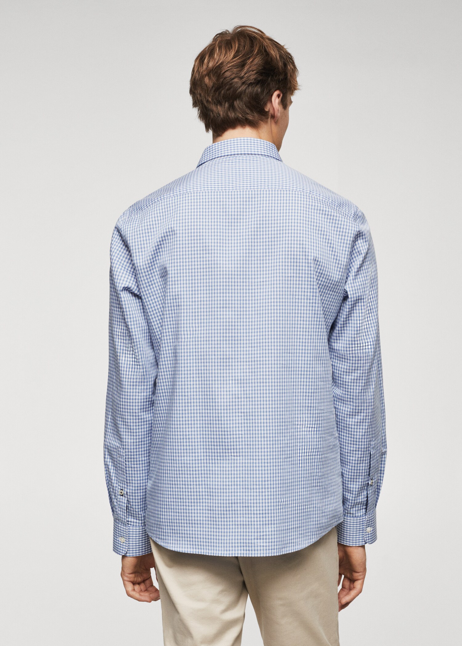 Gingham check cotton shirt - Reverse of the article