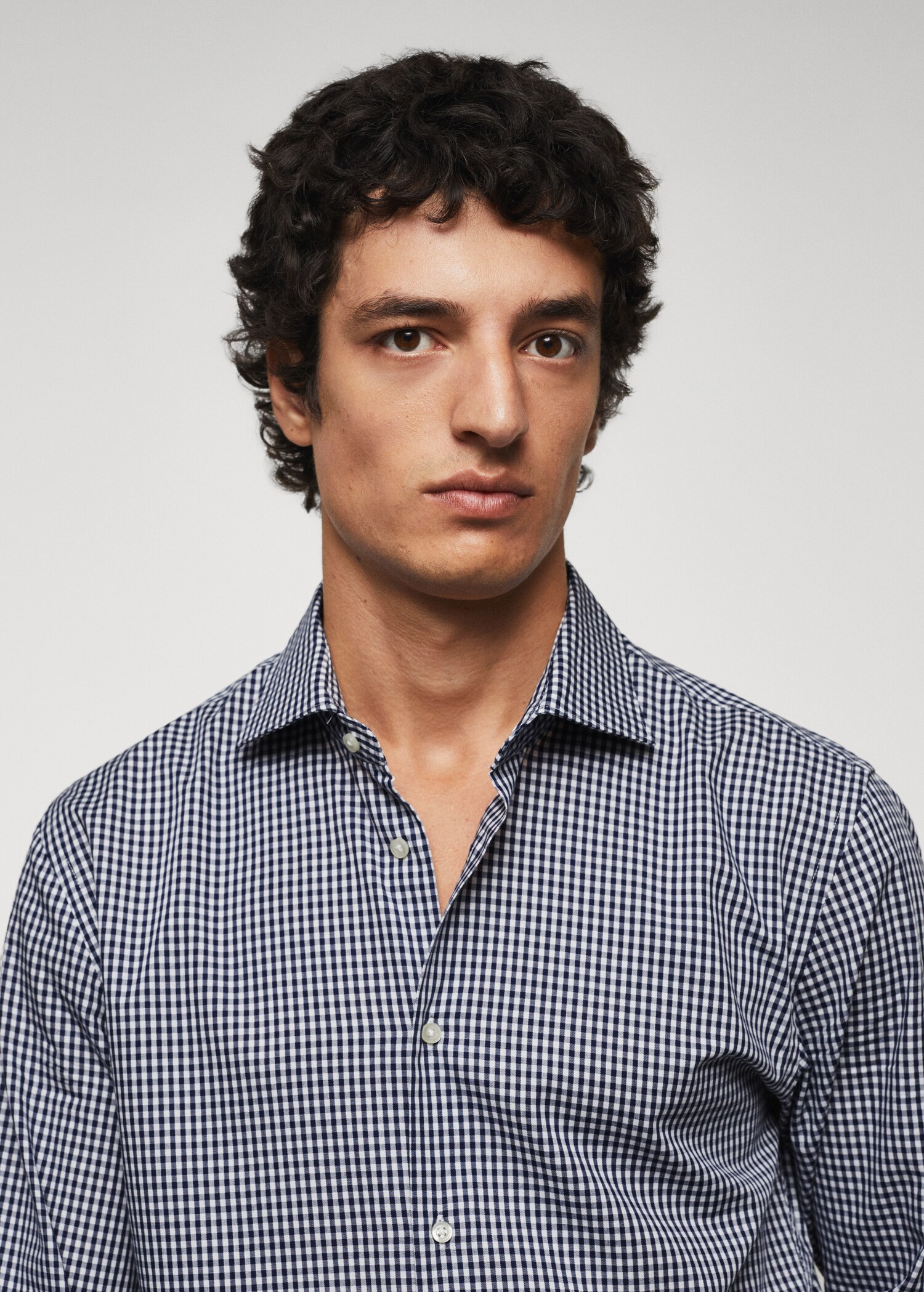 Gingham check cotton shirt - Details of the article 1