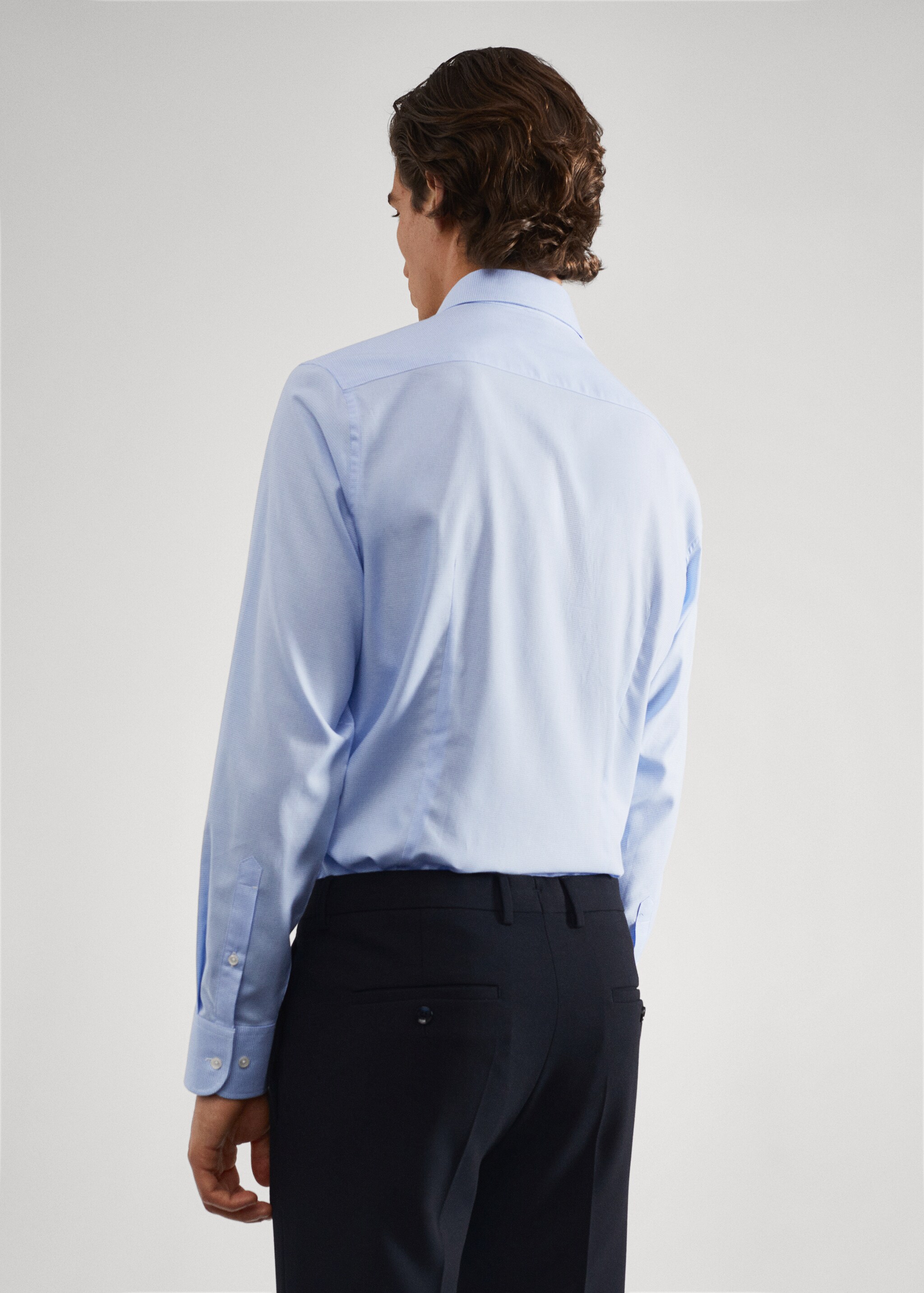 Micro-structure slim-fit suit shirt - Reverse of the article