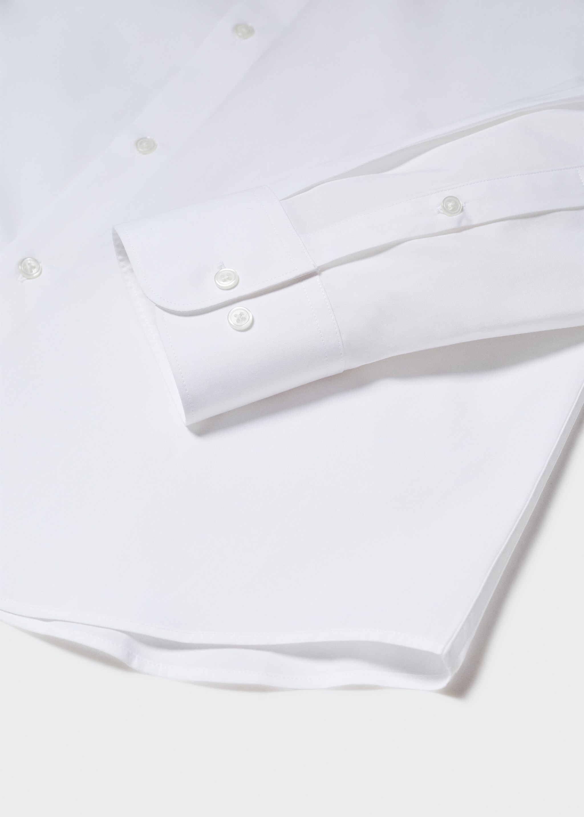 Slim fit stretch cotton suit shirt - Details of the article 8