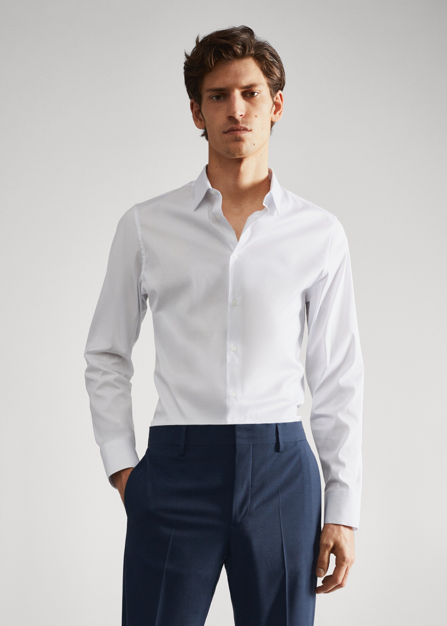 Super slim fit suit shirt - Medium plane