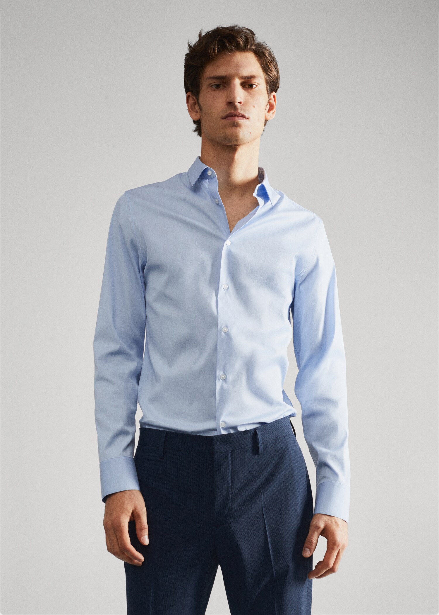 Super Slim Fit-Anzughemd - Mittlere Ansicht
