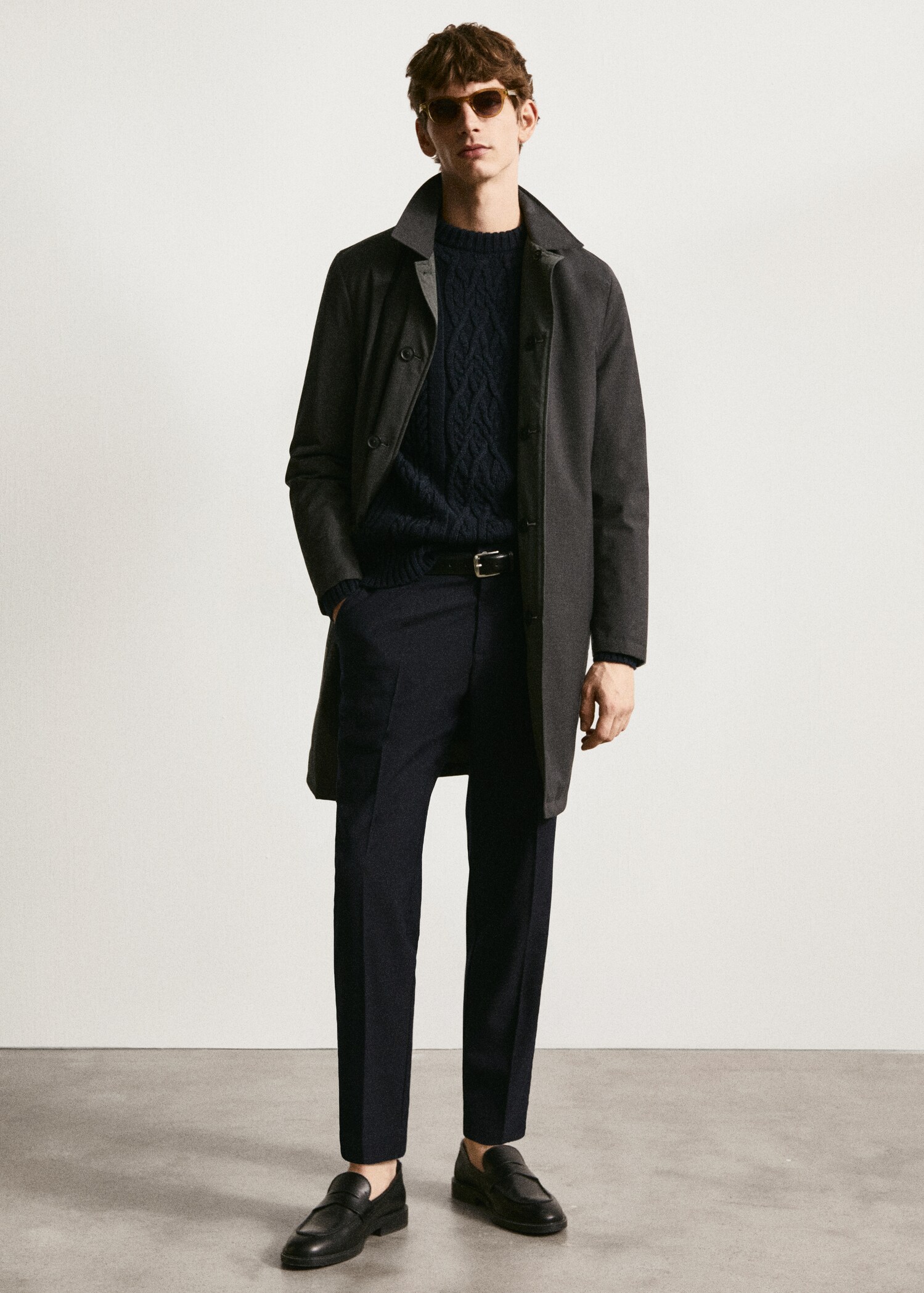 Reversible wool trench coat - Details of the article 5