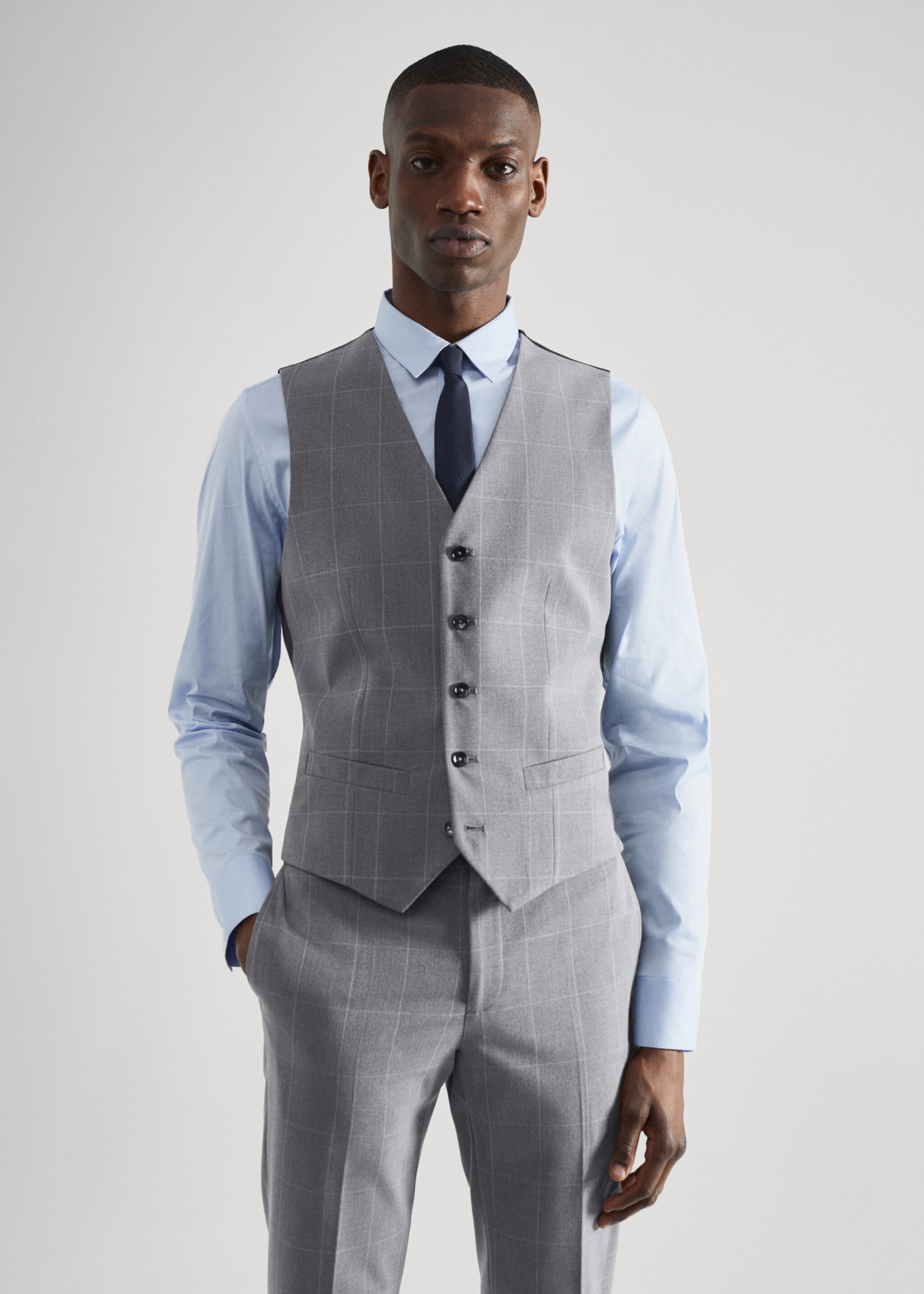 Chaleco traje super slim fit - Plano medio