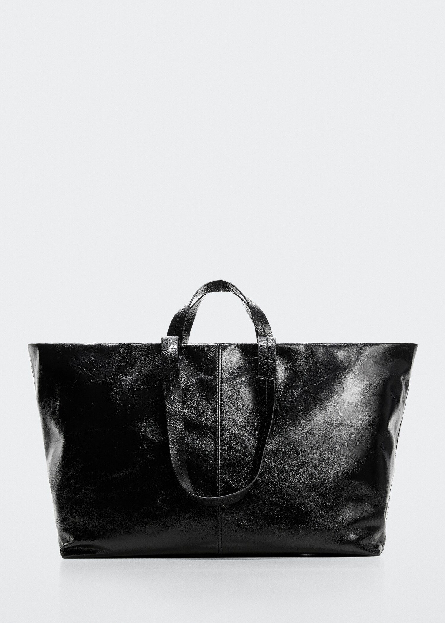 Leather shopper bag - Article without model