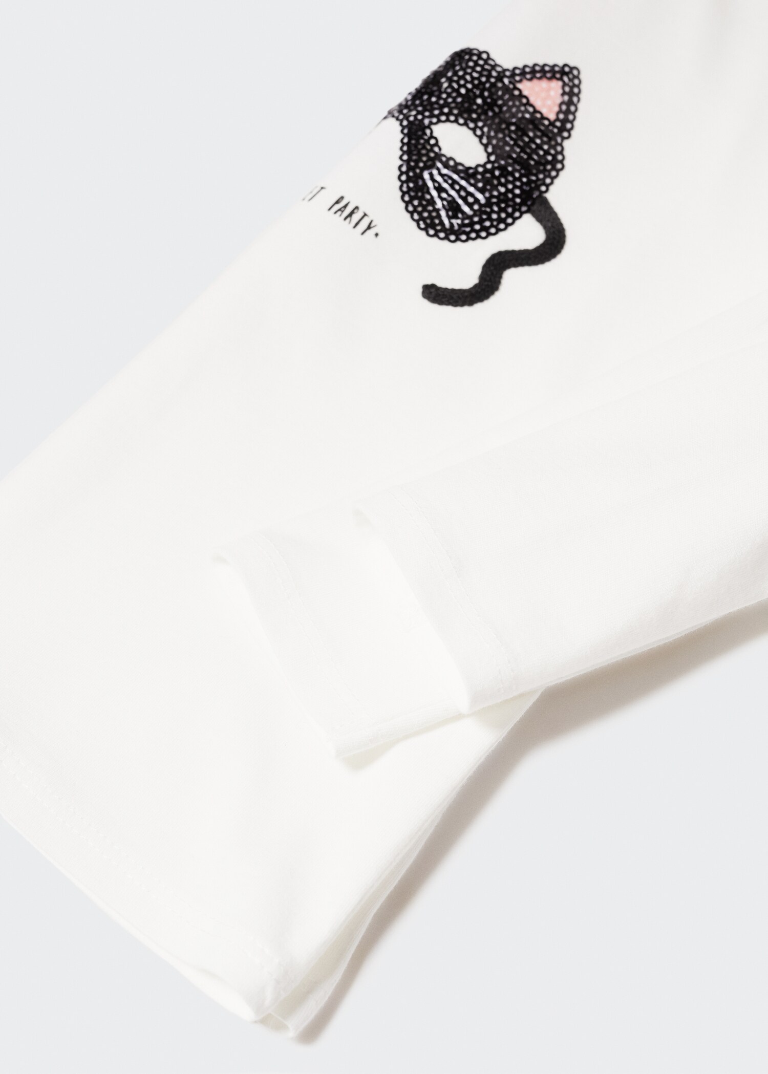 Langärmliges T-Shirt mit Pailletten - Detail des Artikels 8