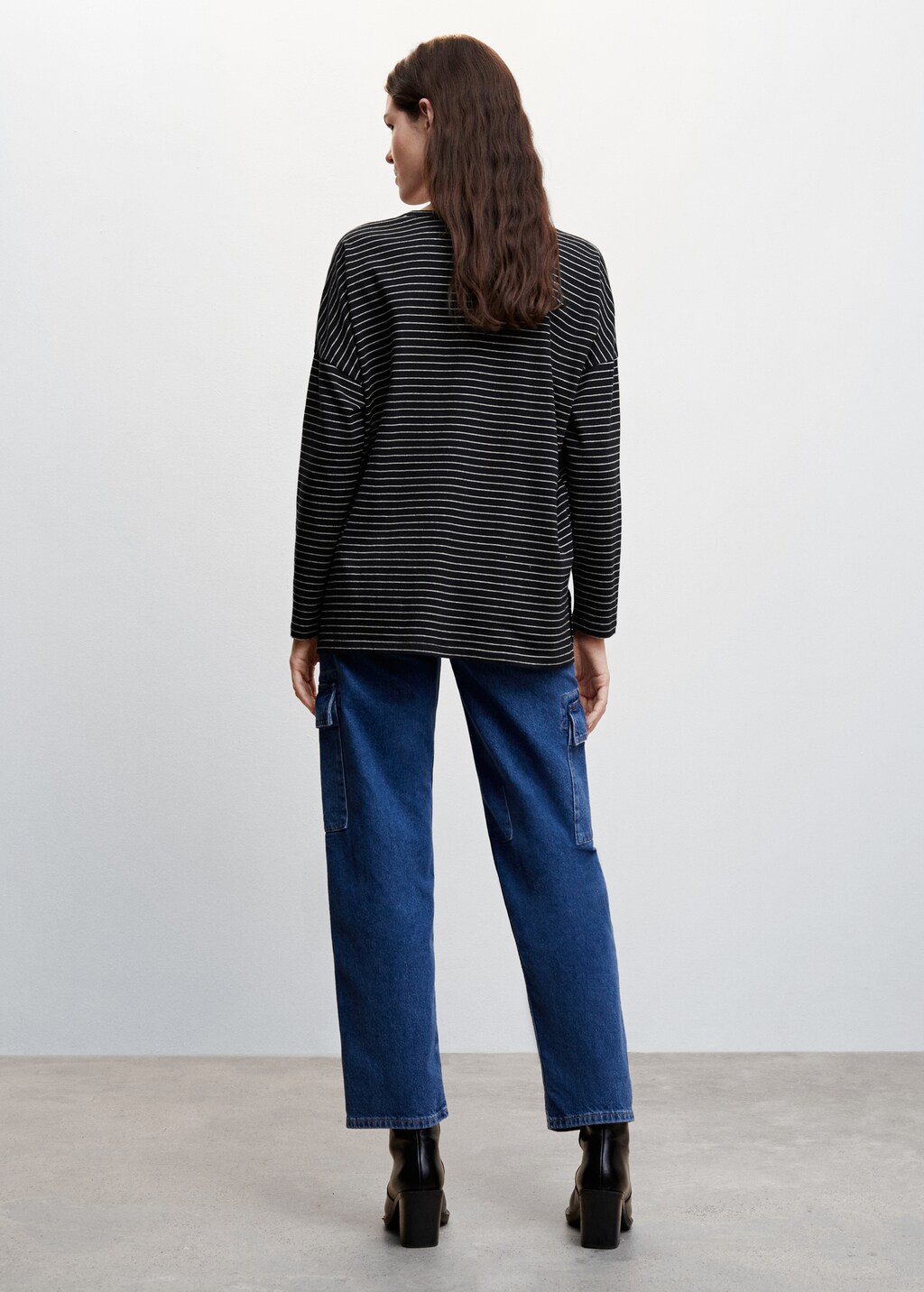 Camiseta manga larga oversize mujer deals