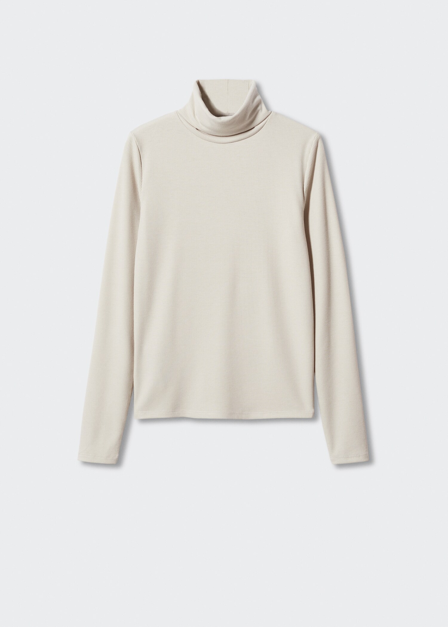 Ribbed high neck t-shirt - Article without model