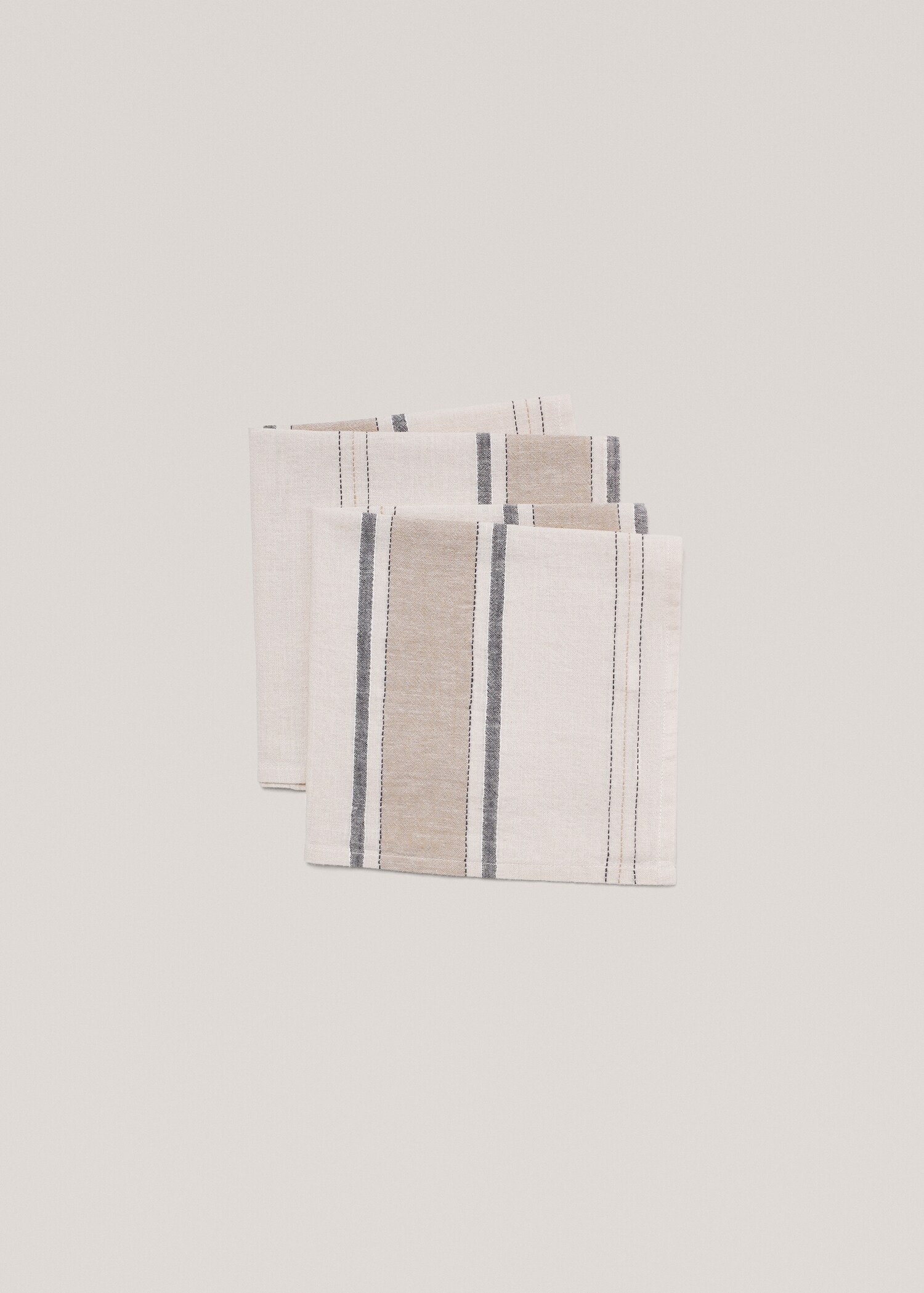 Pack of 2 cotton and linen napkins  - Details of the article 1