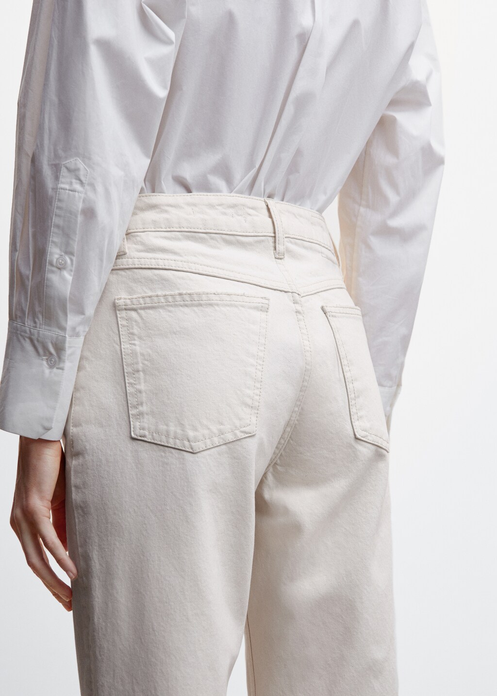 【関税・送料込み】MOTHER JEANS WHITE COTTON JEANS MOTHER JEANS RASCAL ANKLE SNIPPET Woman White | Mascheroni Store