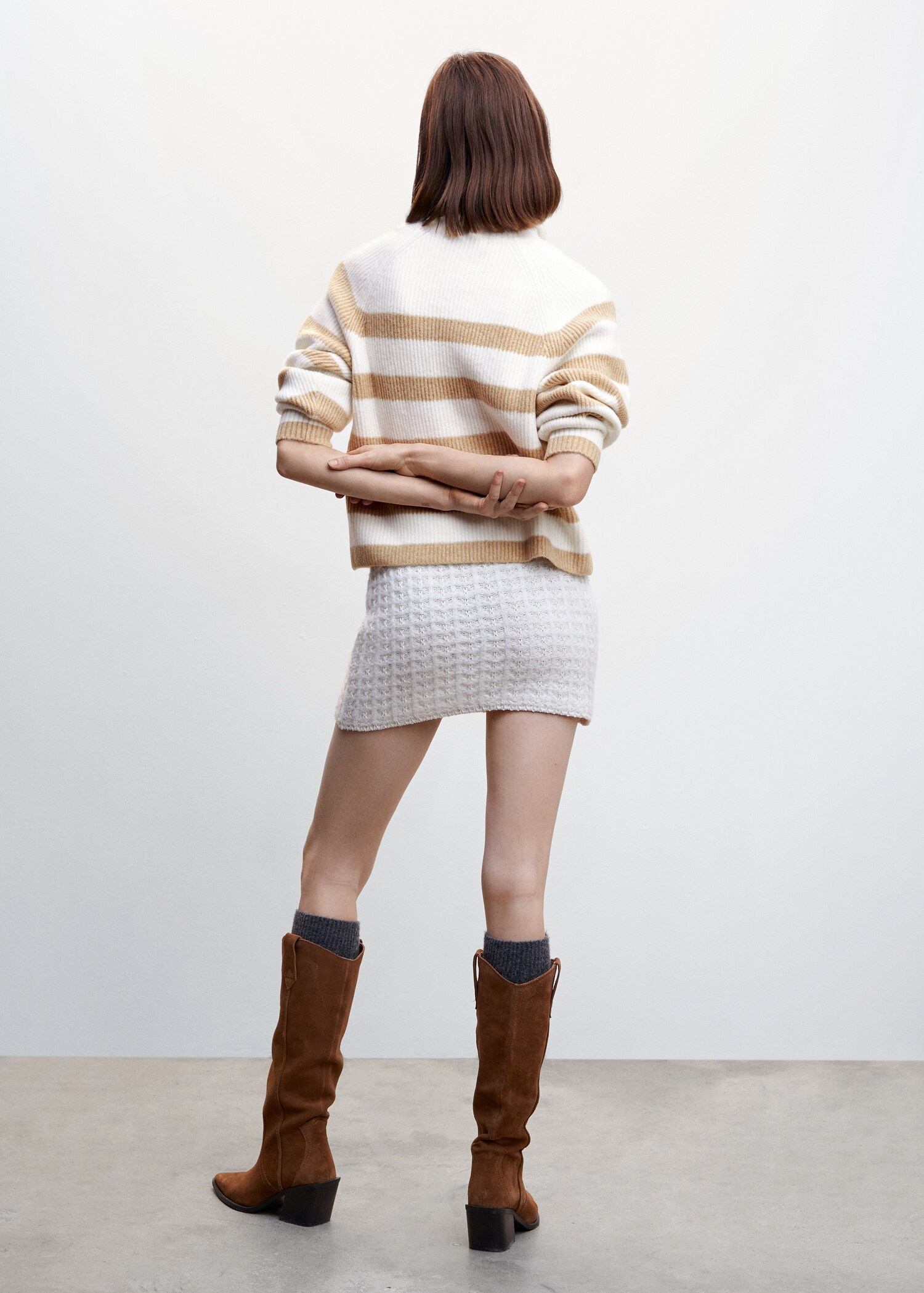 Striped turtleneck sweater - Reverse of the article