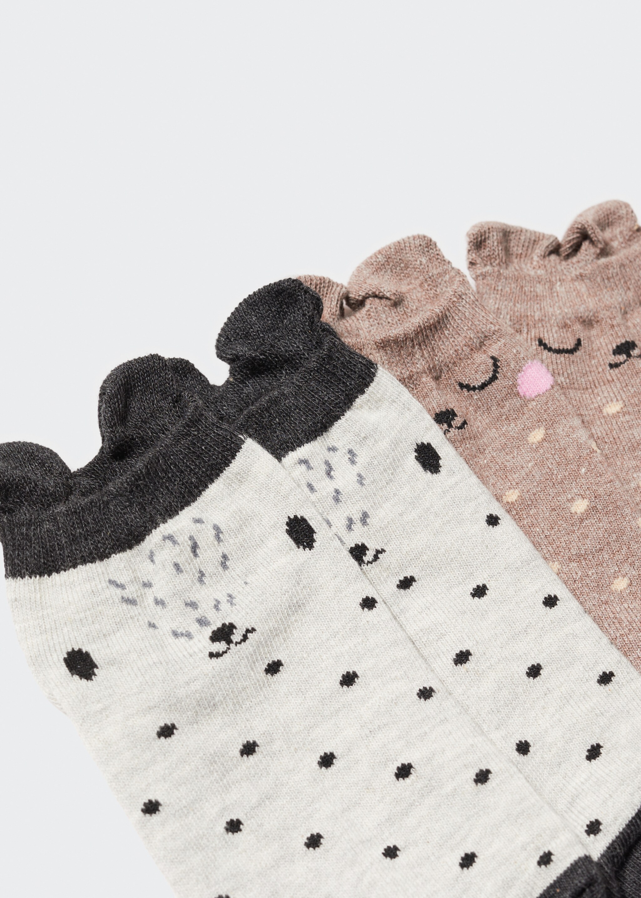 2 pack printed socks - Details of the article 8, Grey. Ref: 47011317-00.