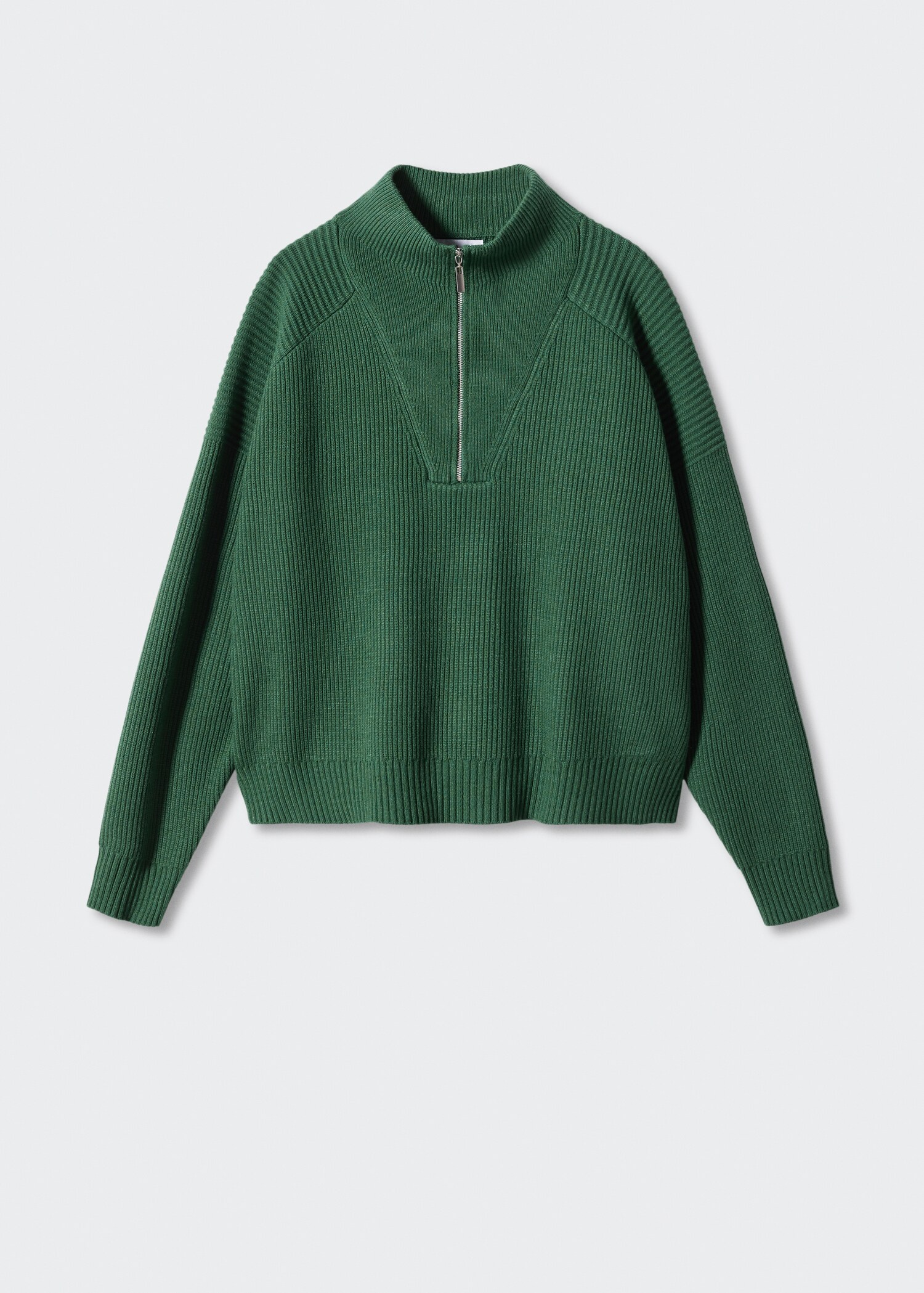 High neck sweater with zip - Article without model