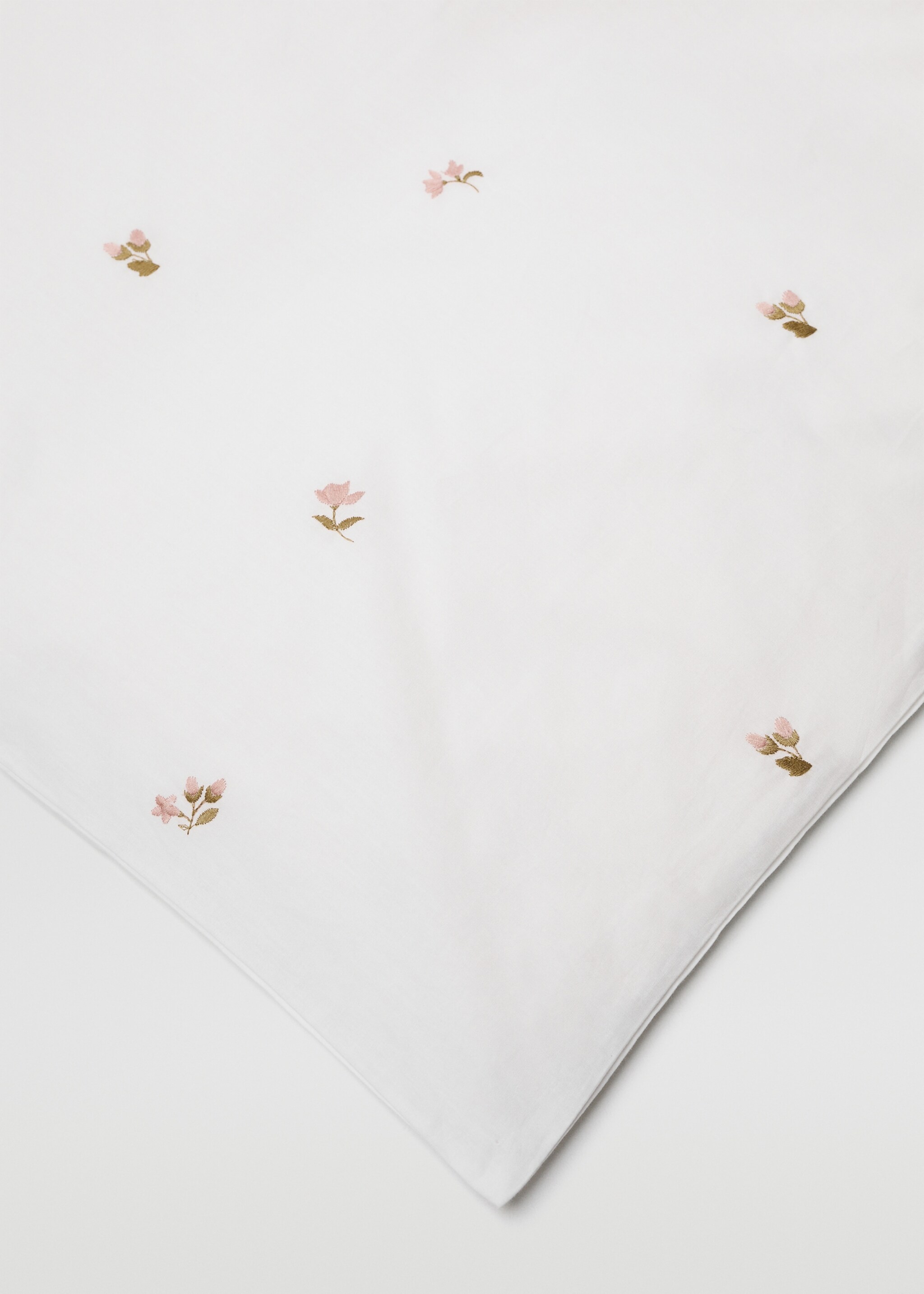 Duvet cover with embroidered flowers 60 in - Details of the article 4