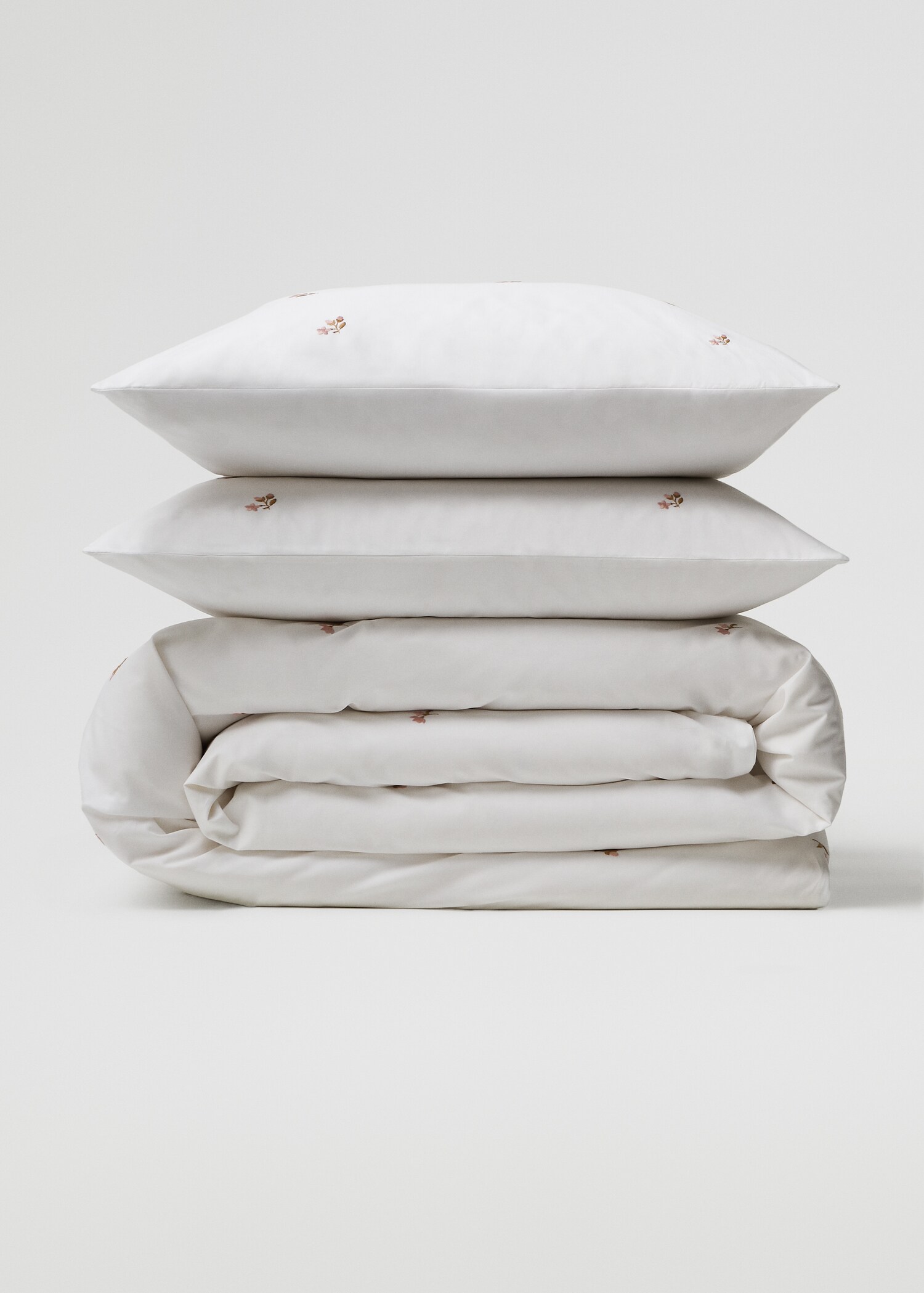 Påslakan broderade blommor 180 cm säng - Artikel utan modell