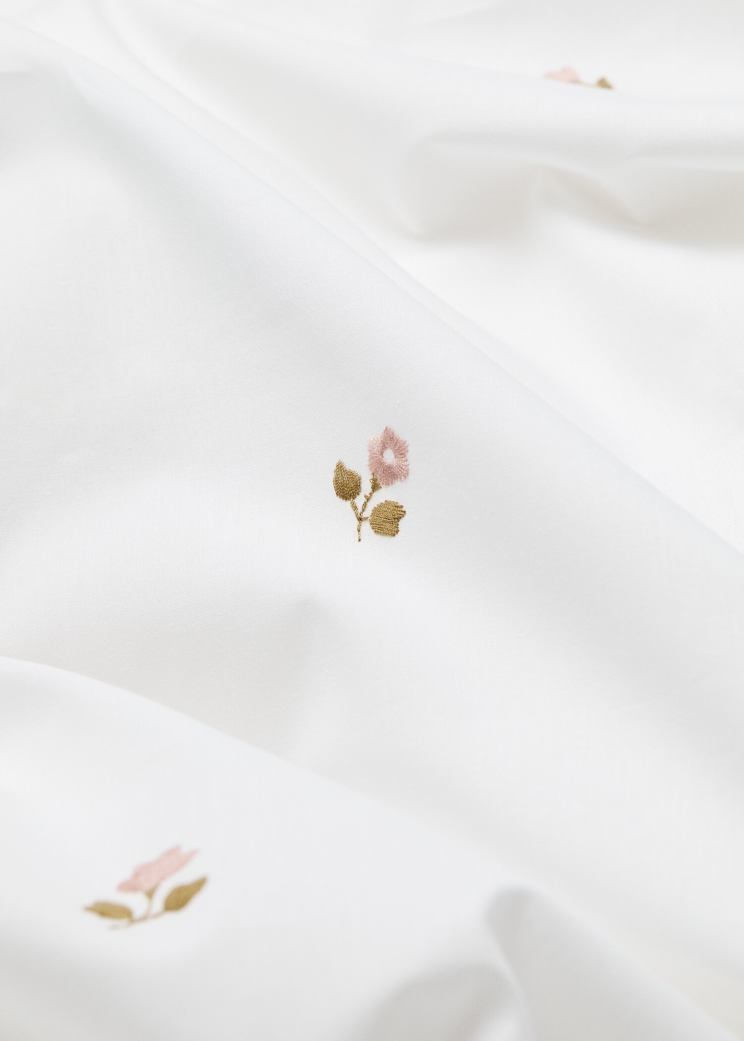 Påslakan broderade blommor 180 cm säng - Detaljer om artikeln 2