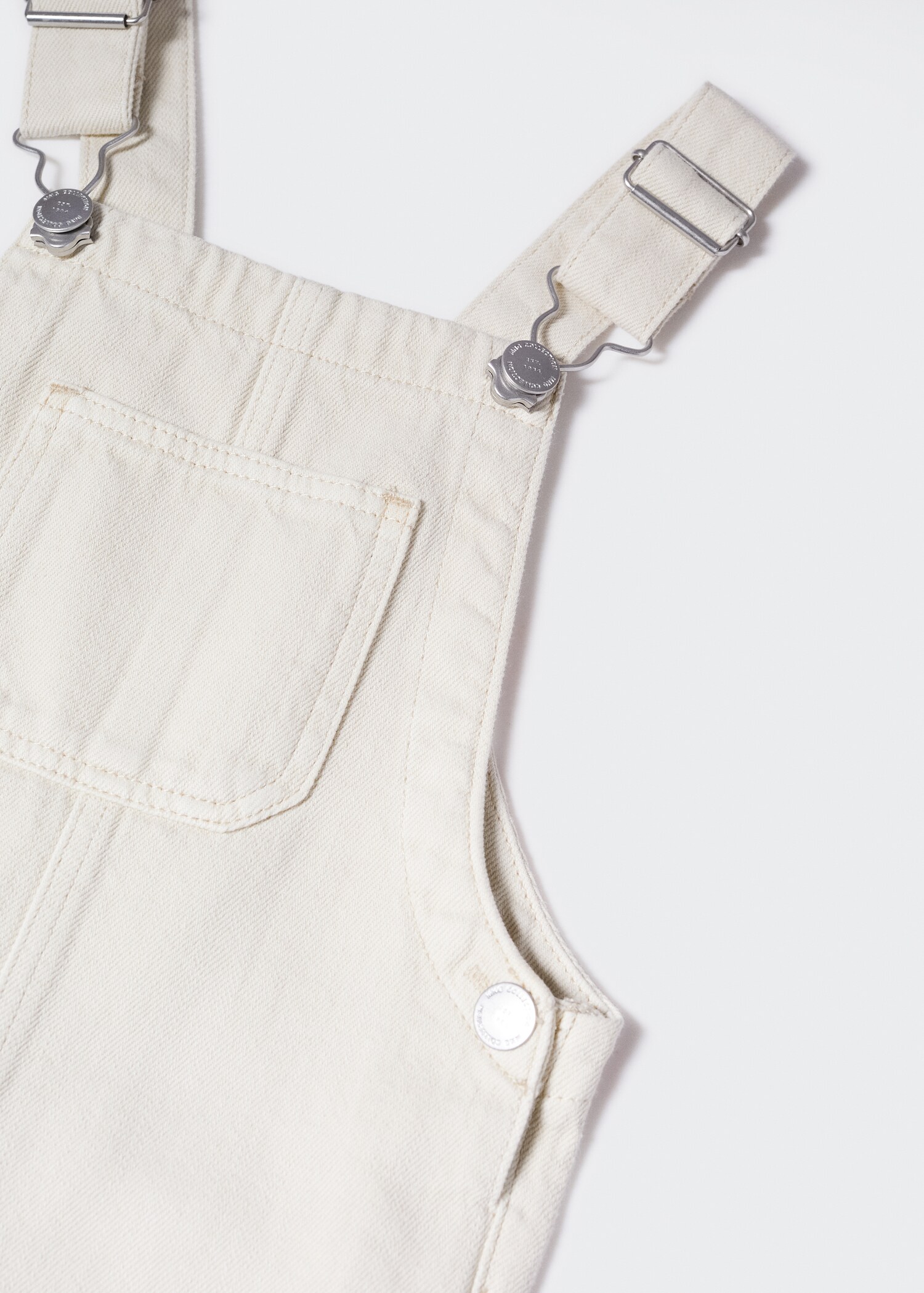 Denim buttoned dungarees - Details of the article 8