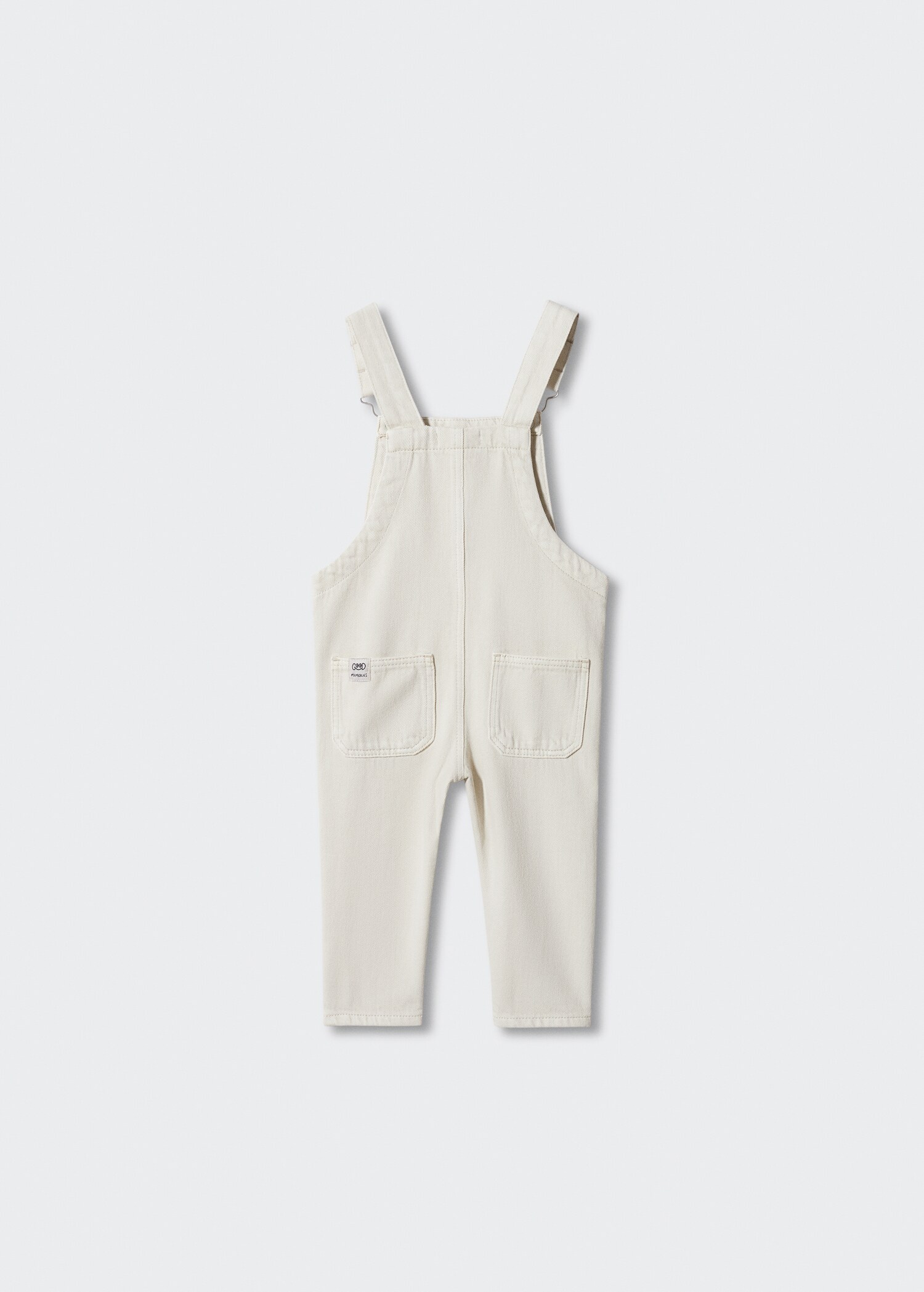 Denim buttoned dungarees - Reverse of the article
