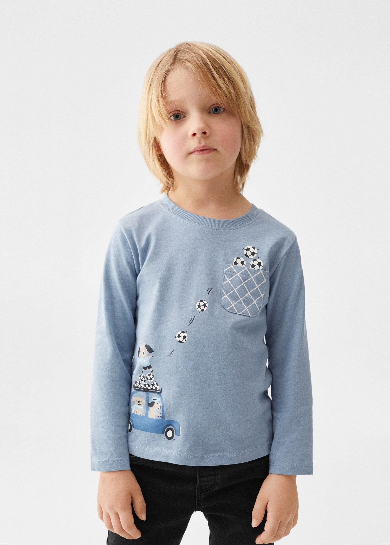Printed long sleeve t-shirt - Medium plane