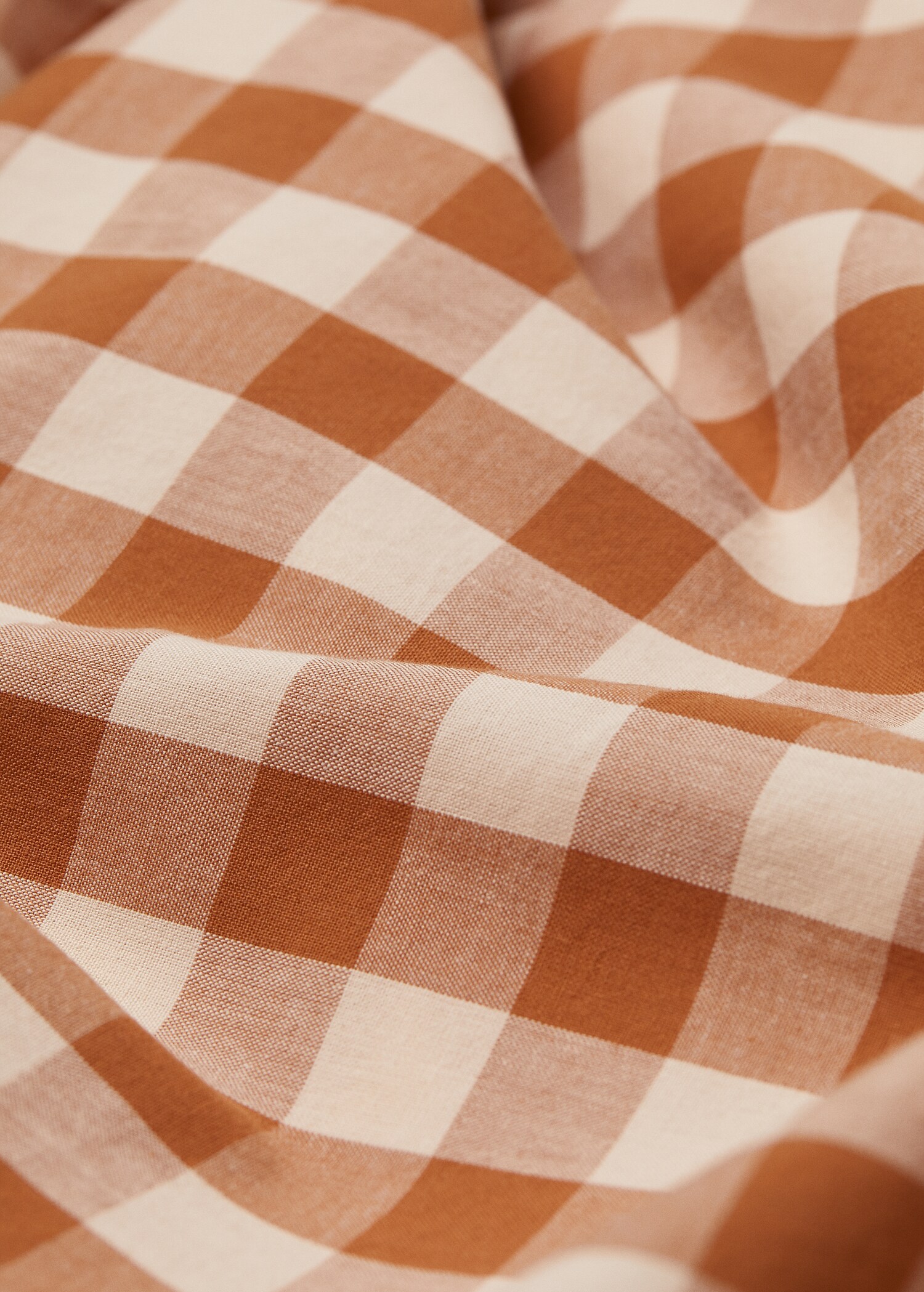 Bettbezug aus 100 % Baumwolle mit Vichy-Karomustser für 135 cm Bett - Detail des Artikels 2