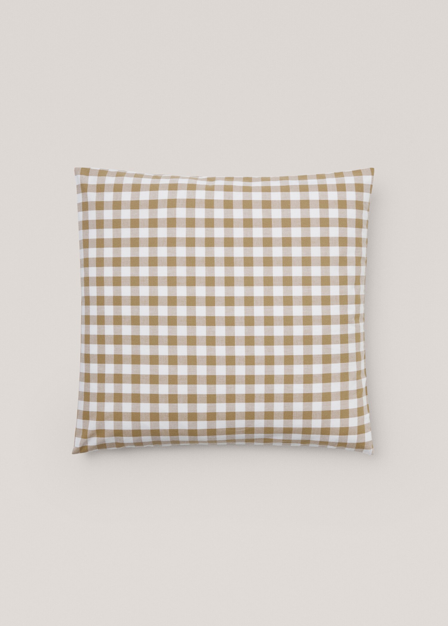 100% cotton gingham check cushion covers 60x60cm (Pack of 2) - Article without model