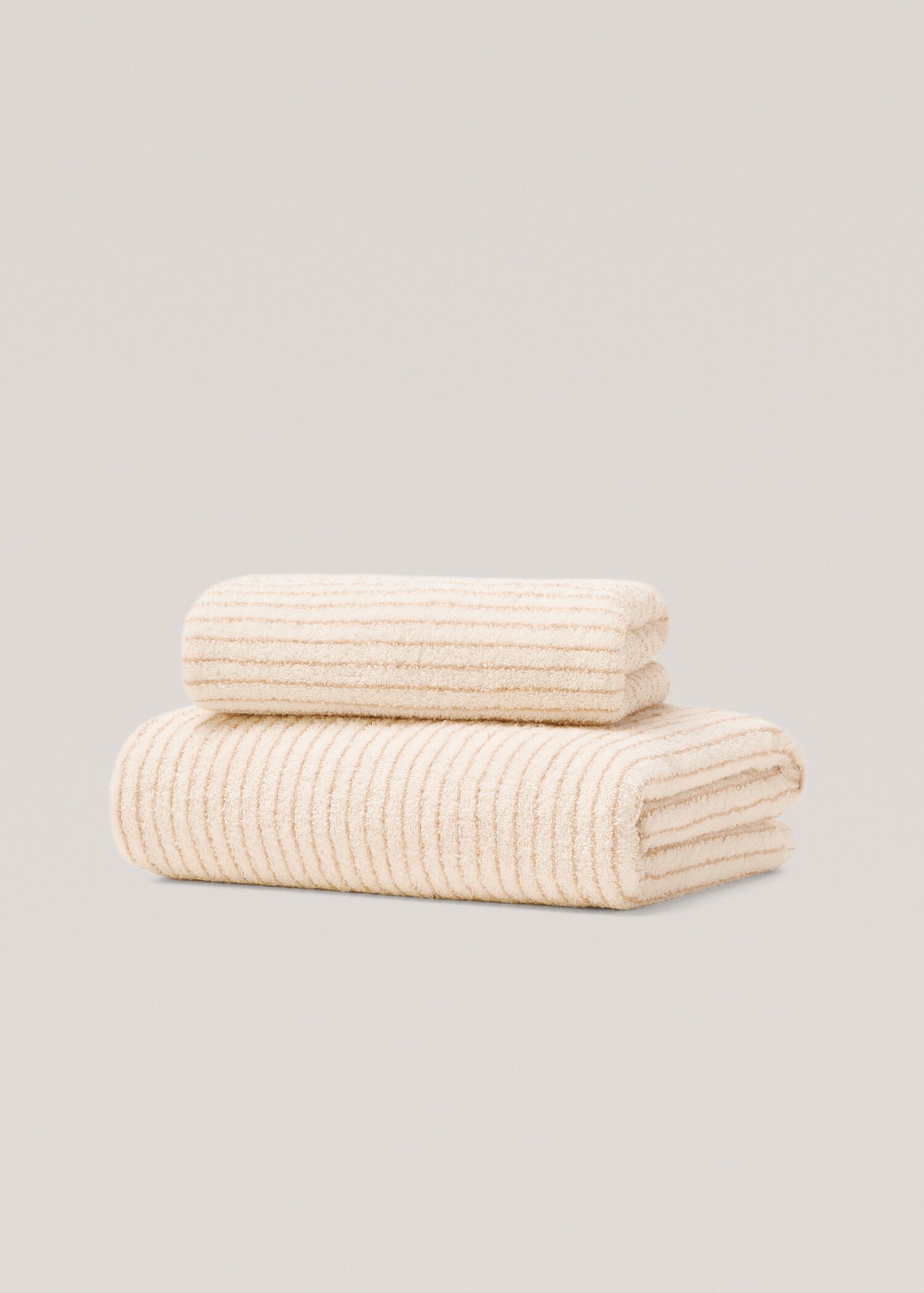Striped 100% cotton bath towel 35.43x59.06 in - Details of the article 3