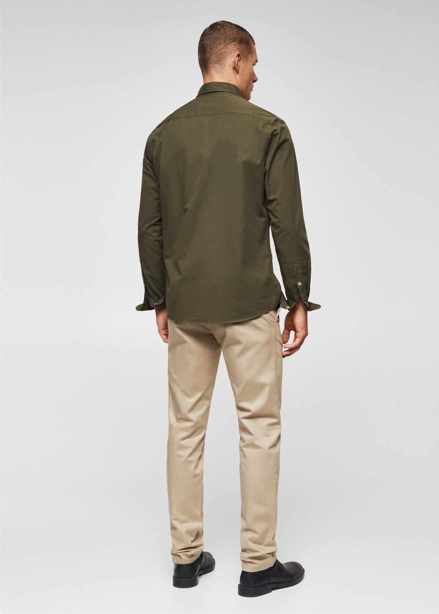 Cămașă slim fit din bumbac - Spatele articolului