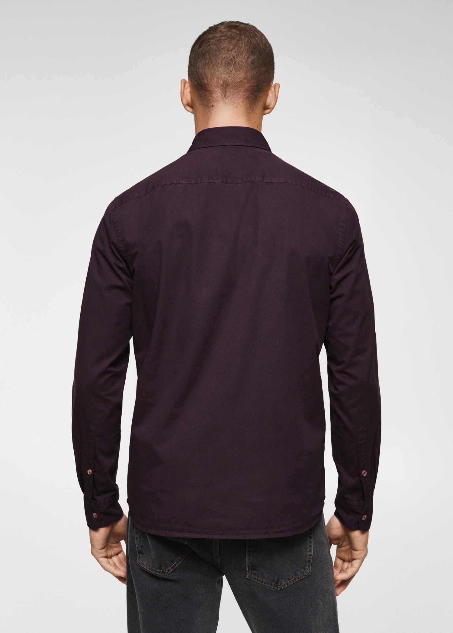 Cămașă slim fit din bumbac - Spatele articolului