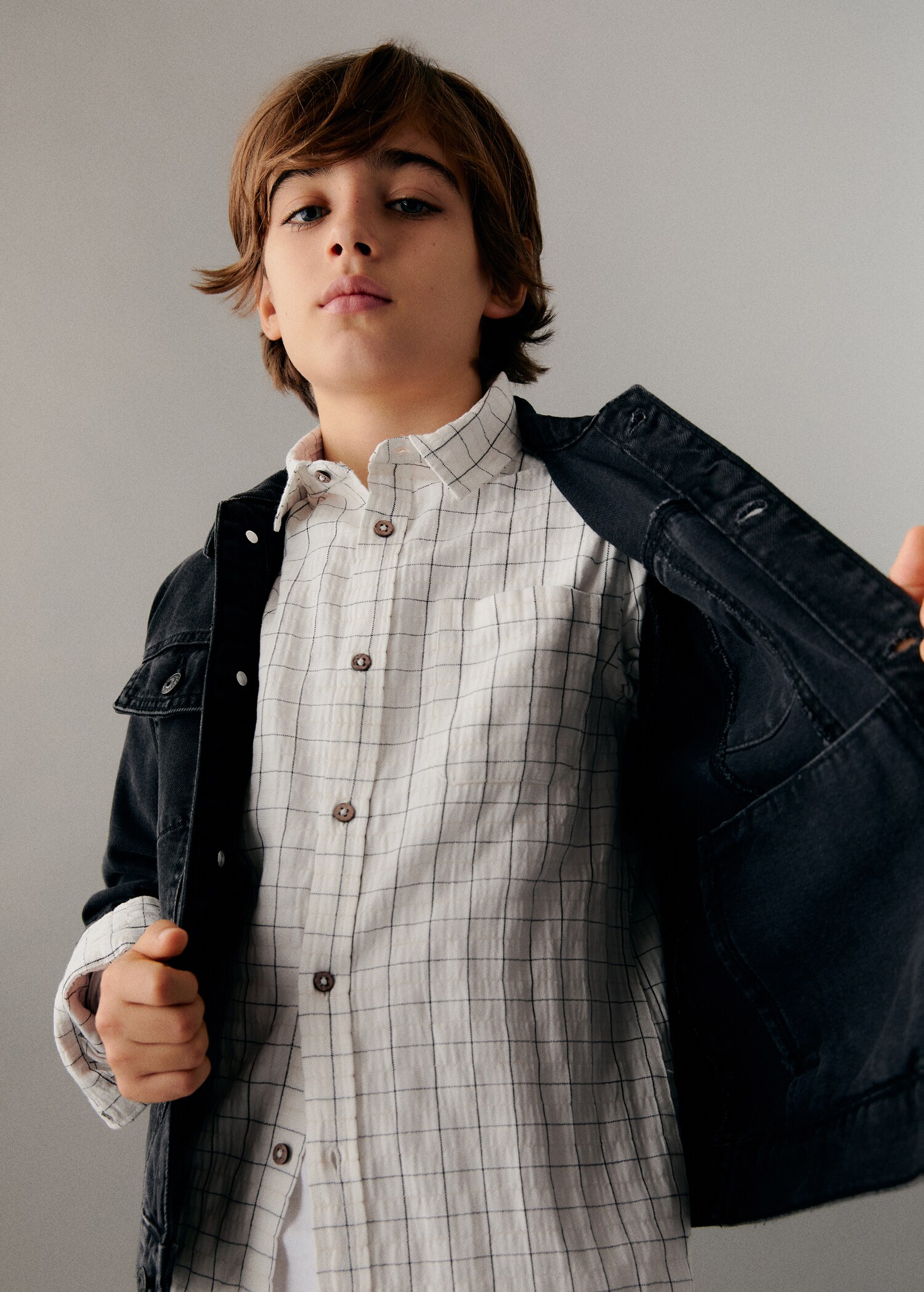 Camicia cotone quadri - Piano medio