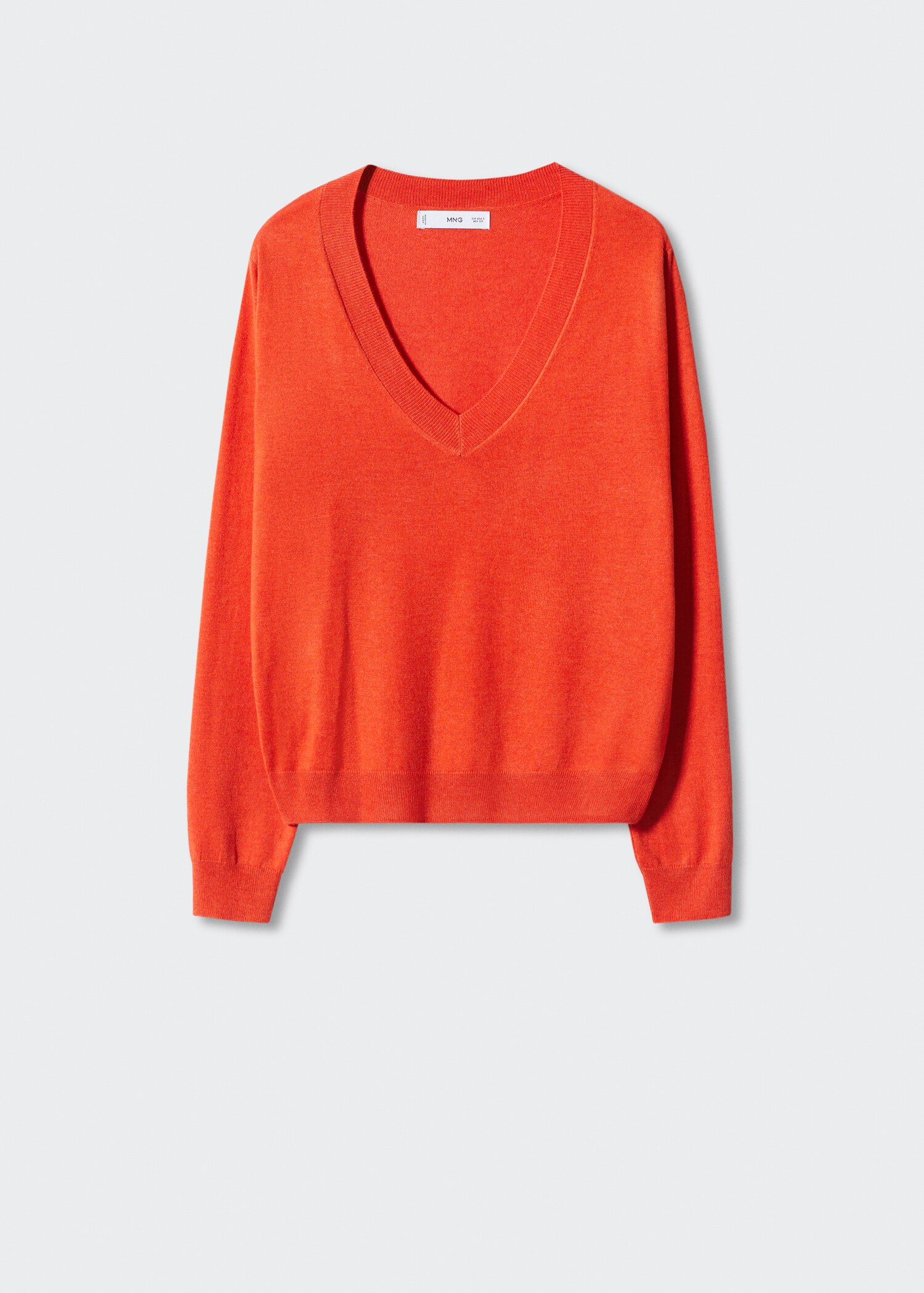 Fine-knit V-neck sweater - Article without model