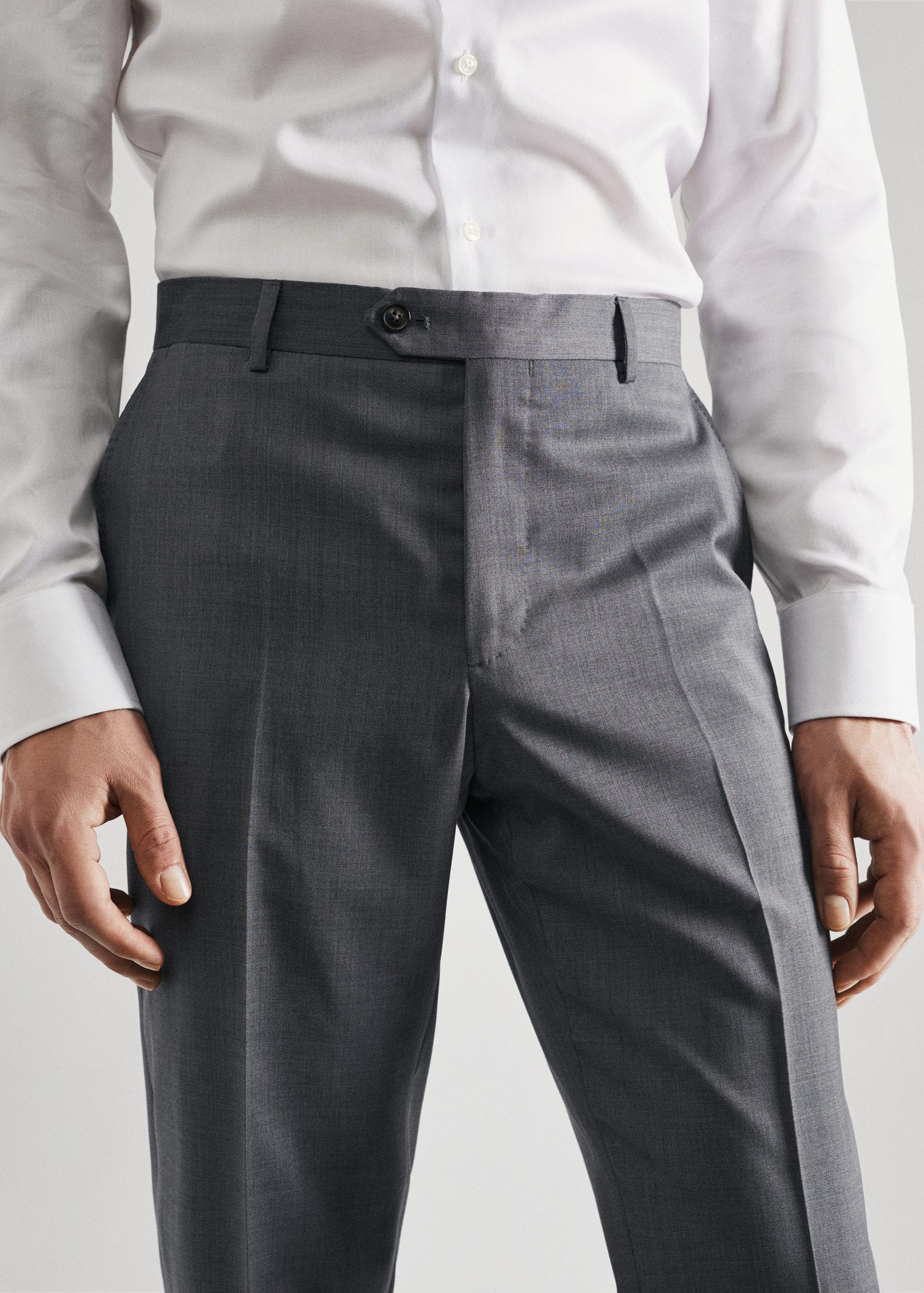 Slim Fit Anzughose aus Schurwolle - Detail des Artikels 1