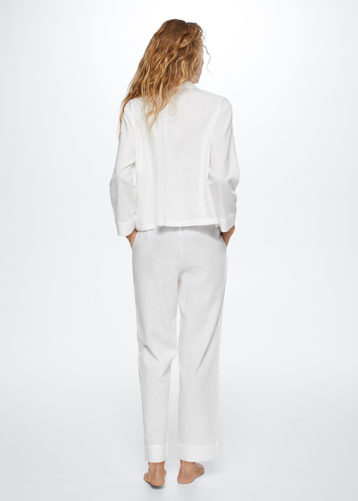 Linen pyjama trousers - Reverse of the article
