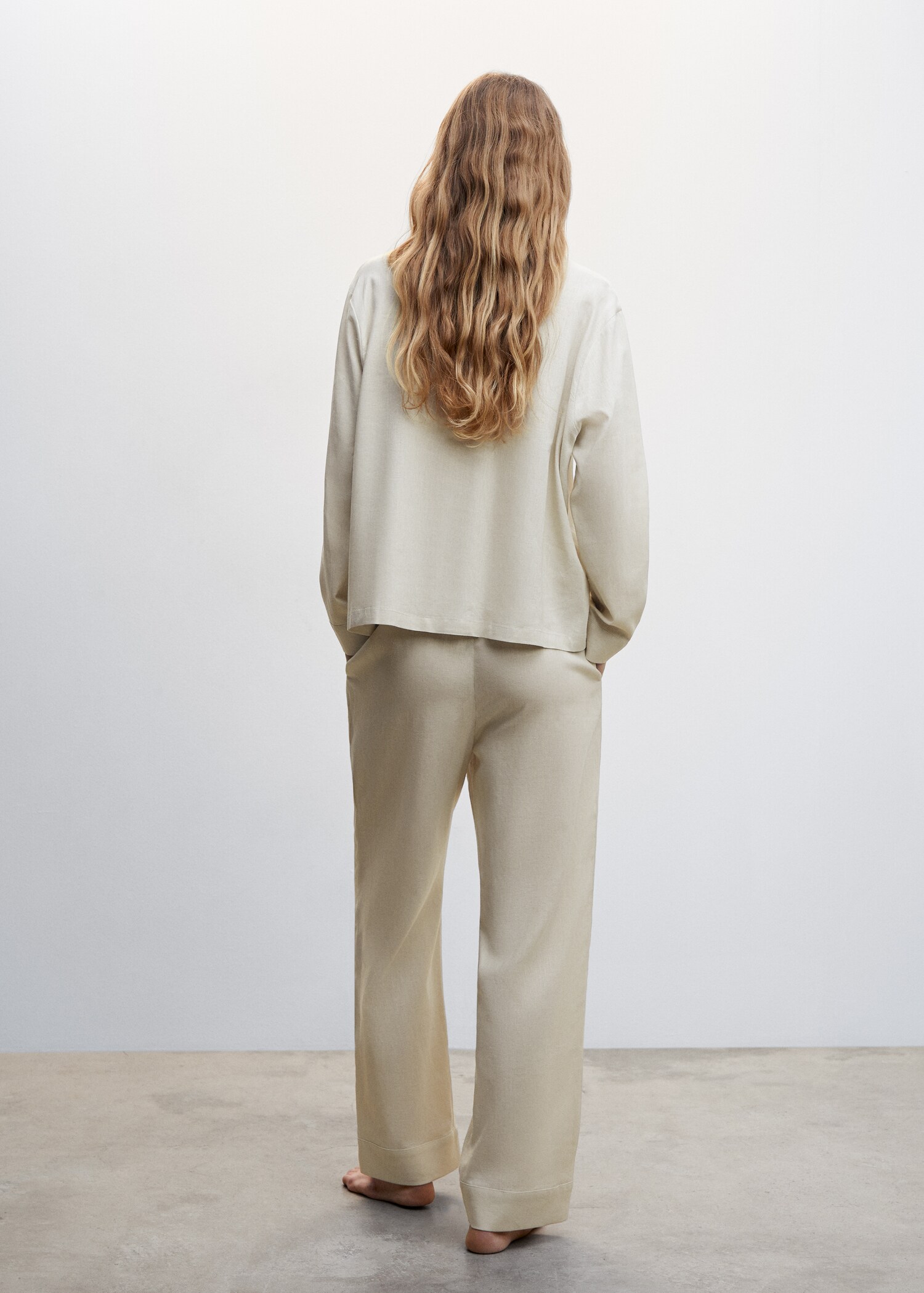 Linen pyjama trousers - Reverse of the article