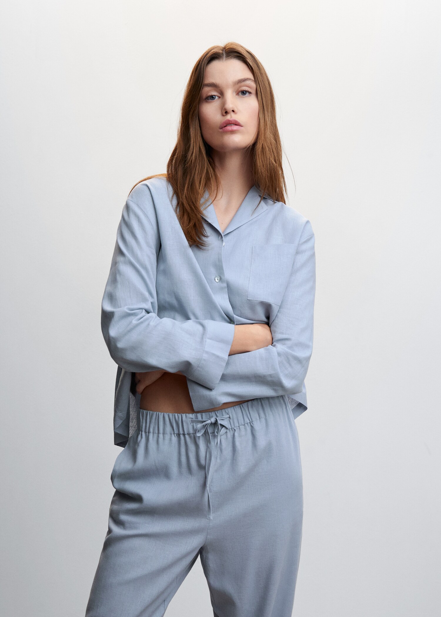 Linen pyjama trousers - Details of the article 1