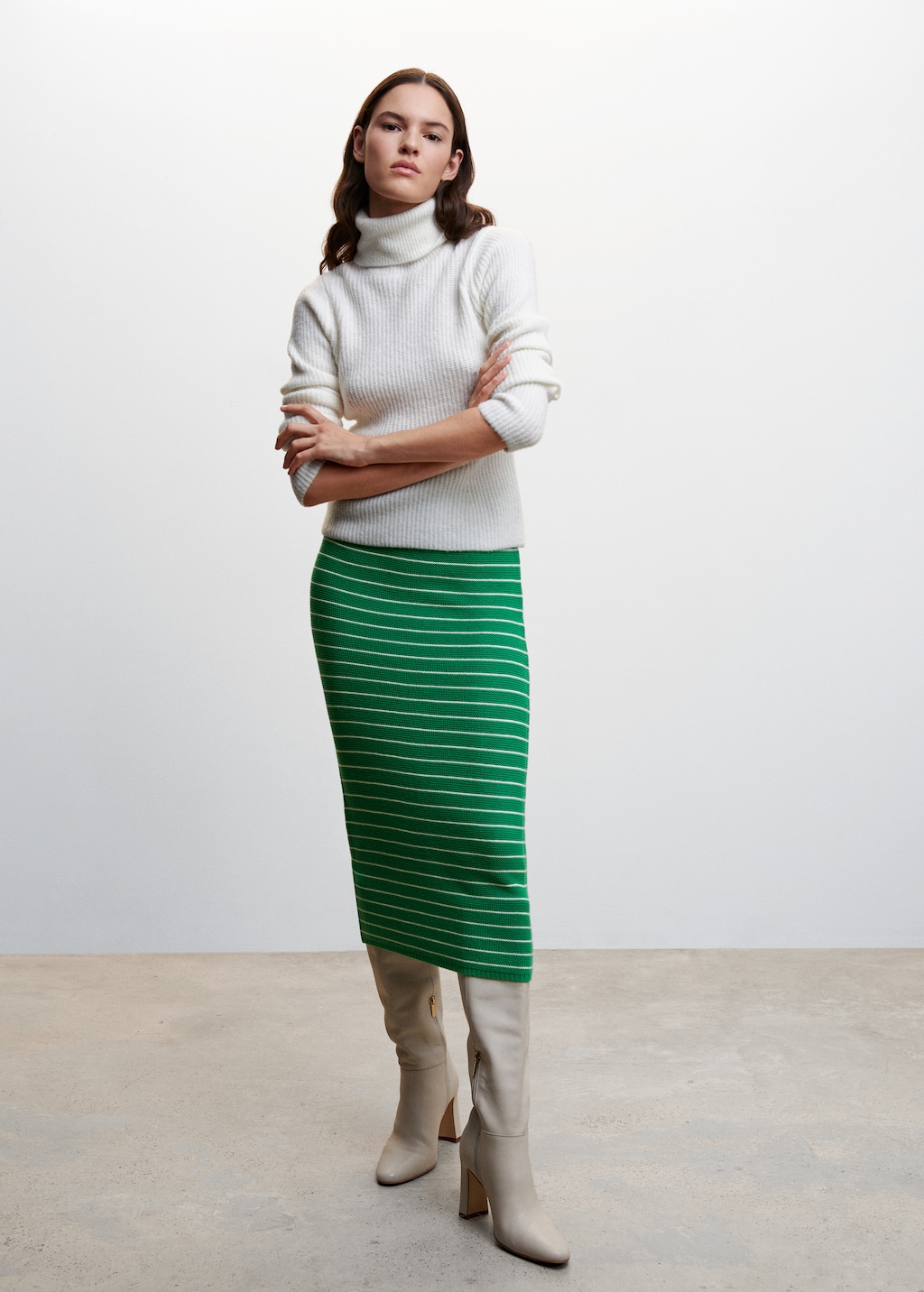 Gonna maglia righe Donna MANGO OUTLET Italia