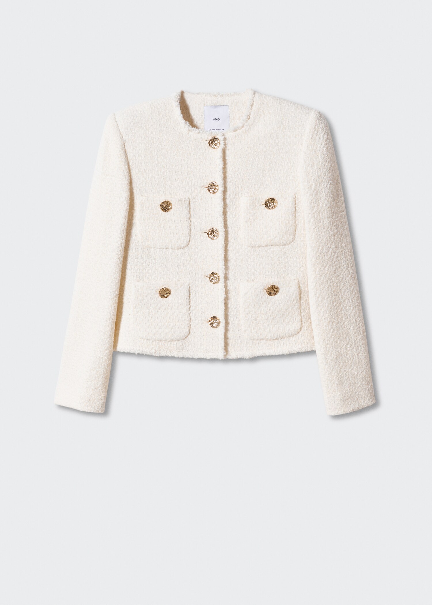 Chaqueta tweed bolsillos - Artículo sin modelo