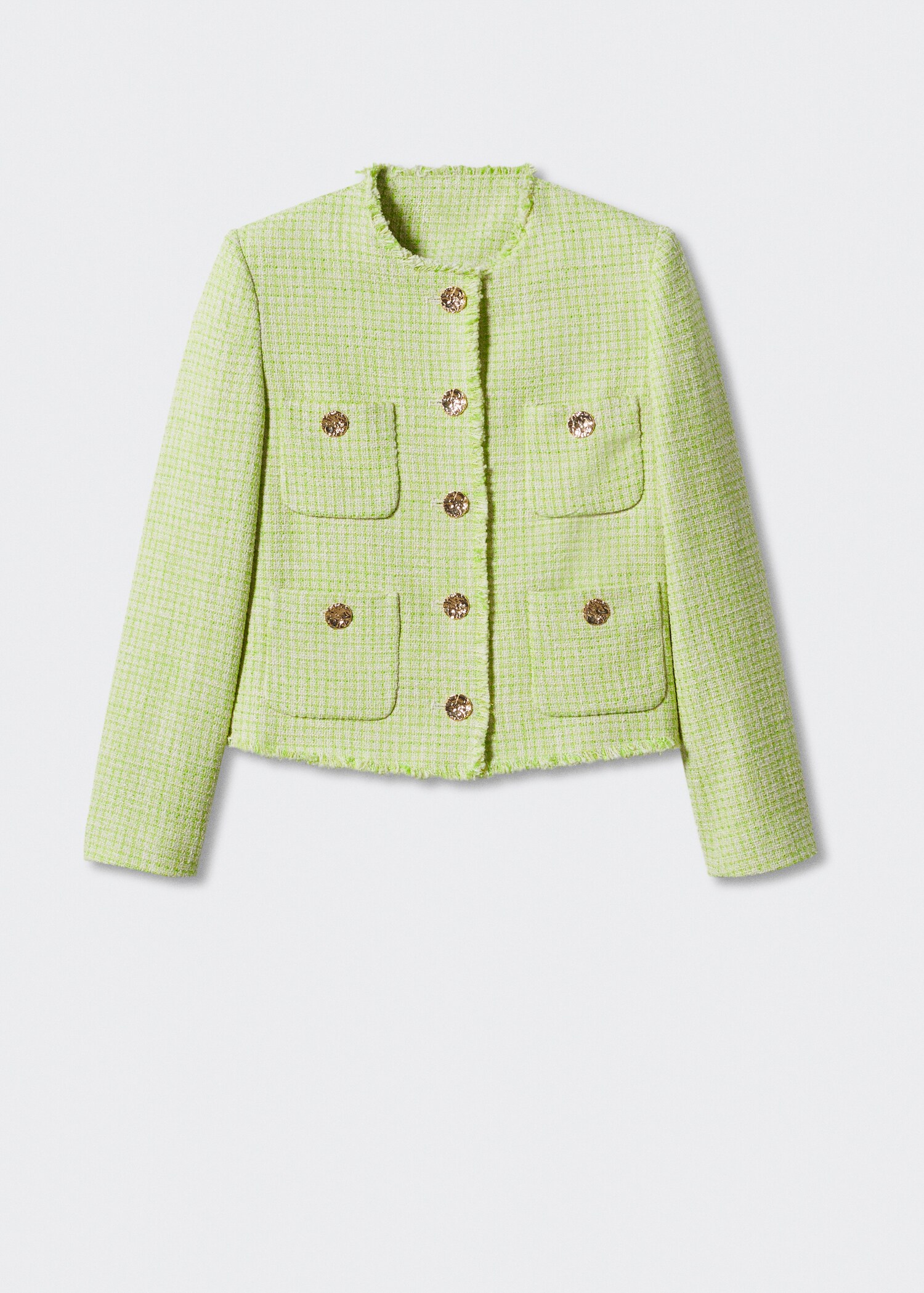 Chaqueta tweed bolsillos - Artículo sin modelo