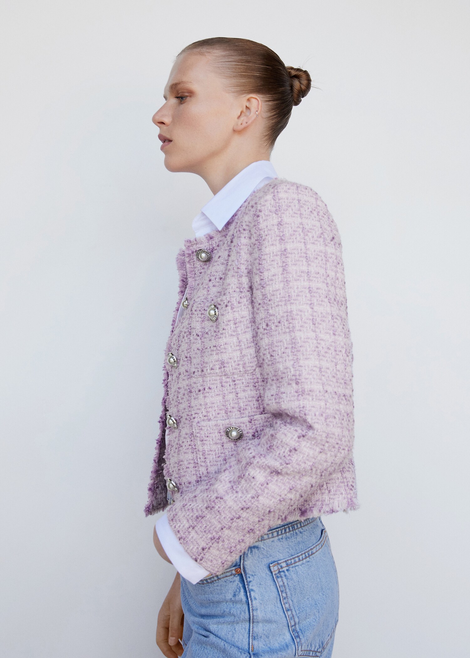 Chaqueta tweed bolsillos - Detalle del artículo 2