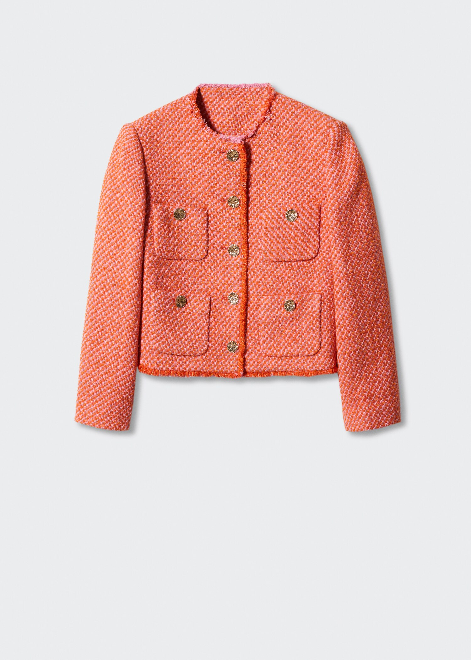 Chaqueta tweed bolsillos - Artículo sin modelo